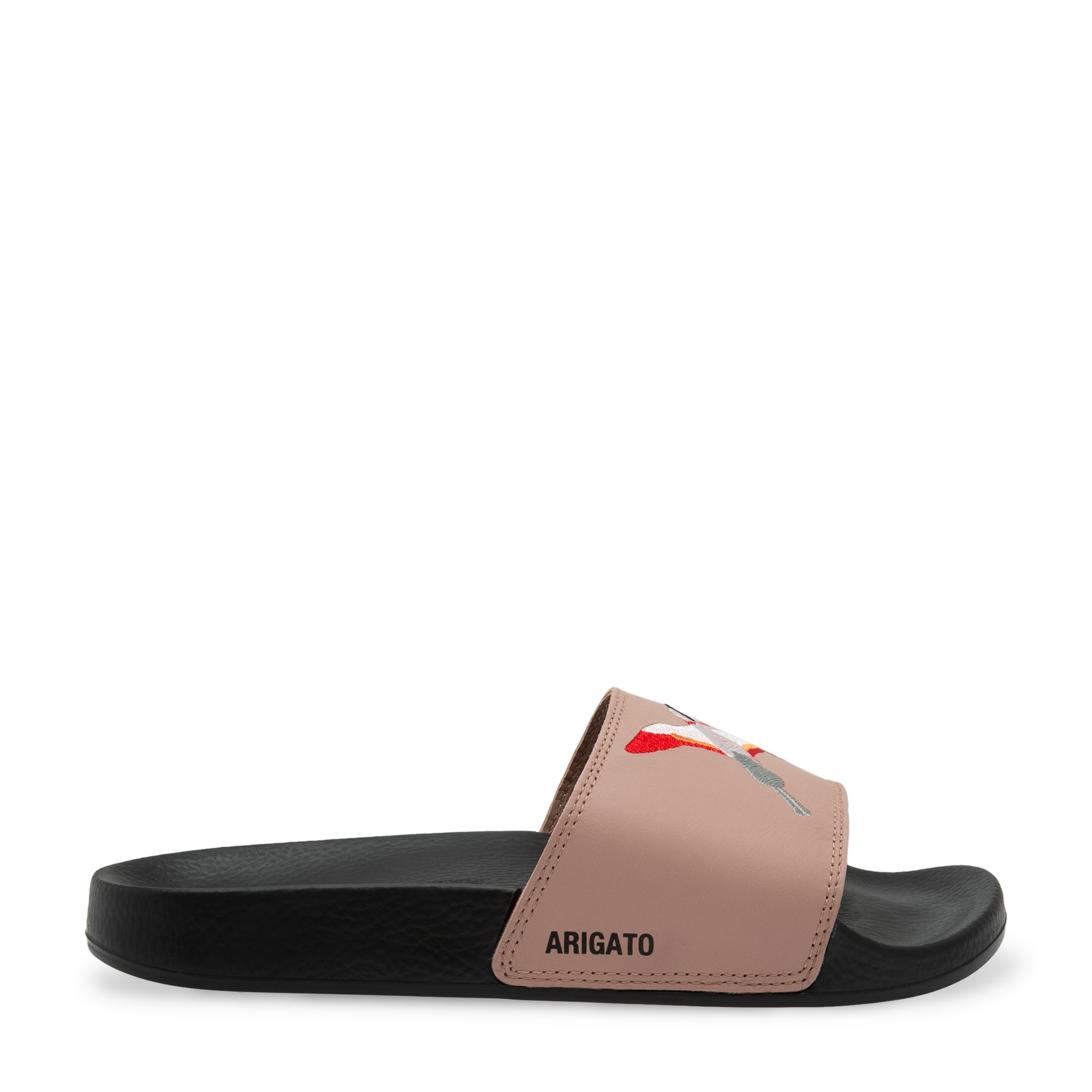 

Bee Eater Bird leather slides, Pink