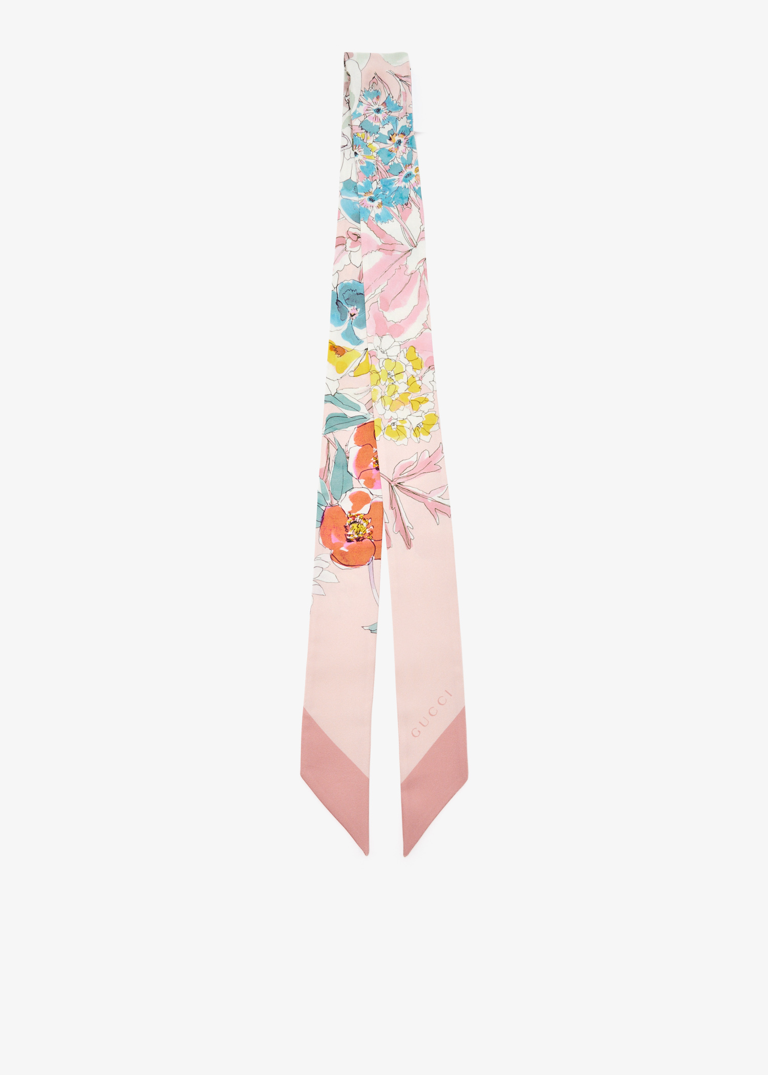

Printed silk twill neck bow