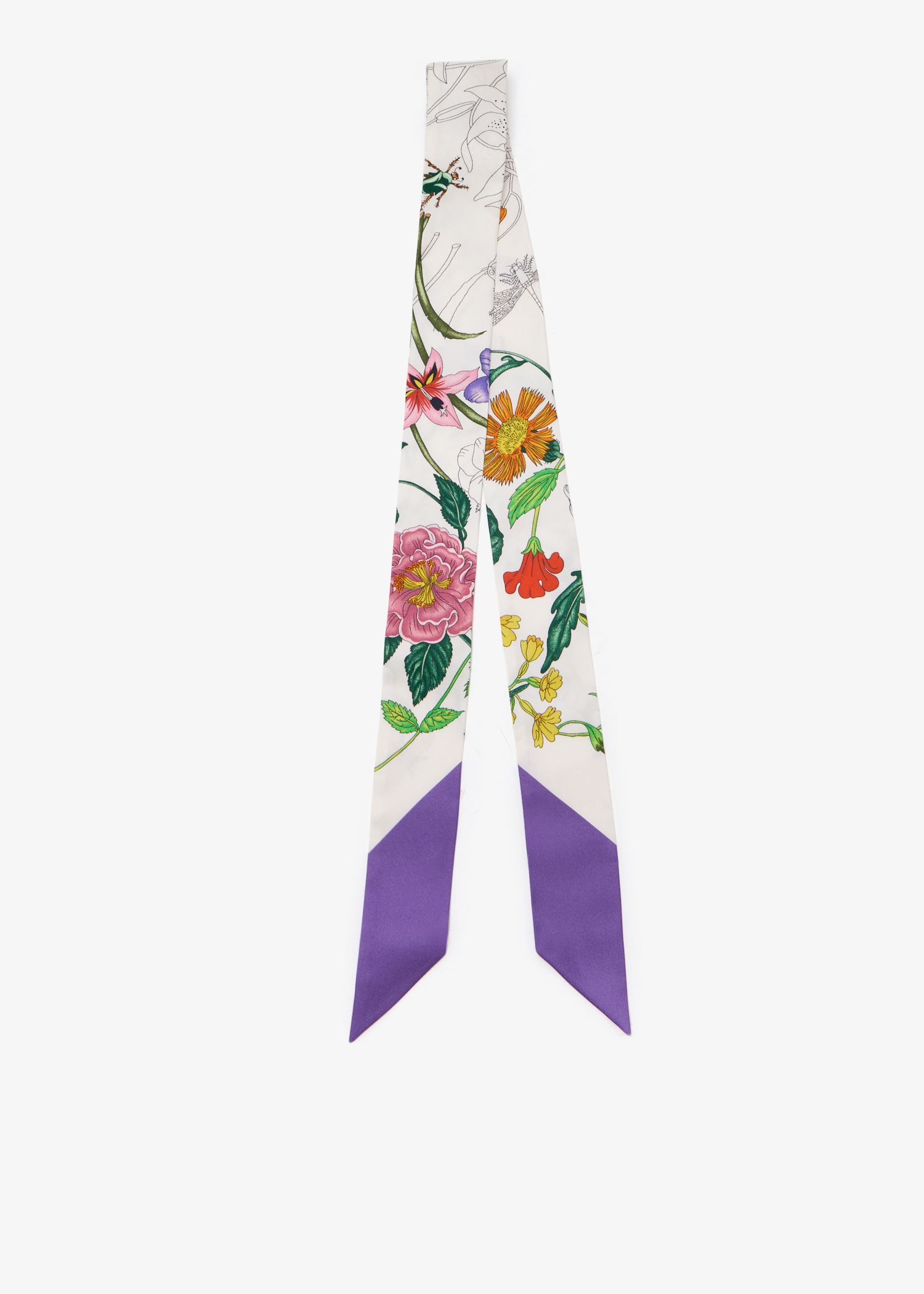 

Printed silk twill neck bow