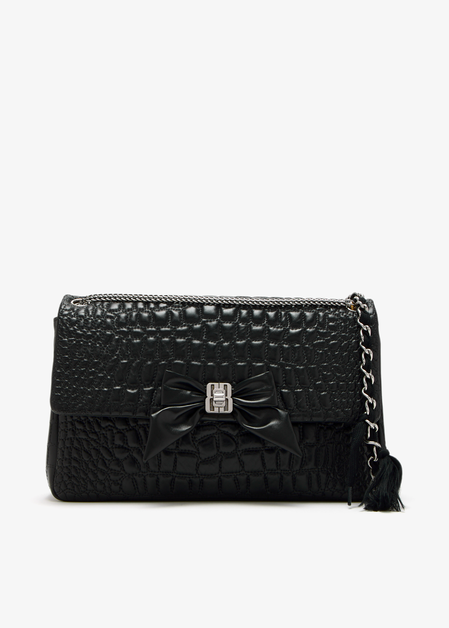 

Clémence Bow medium flap bag, Black