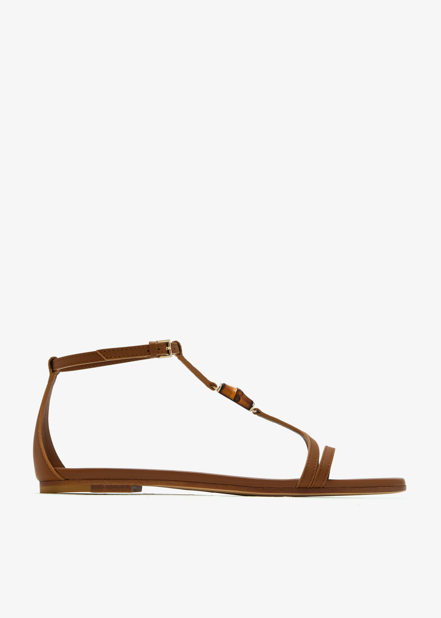 

Bamboo thong flat sandals, Brown