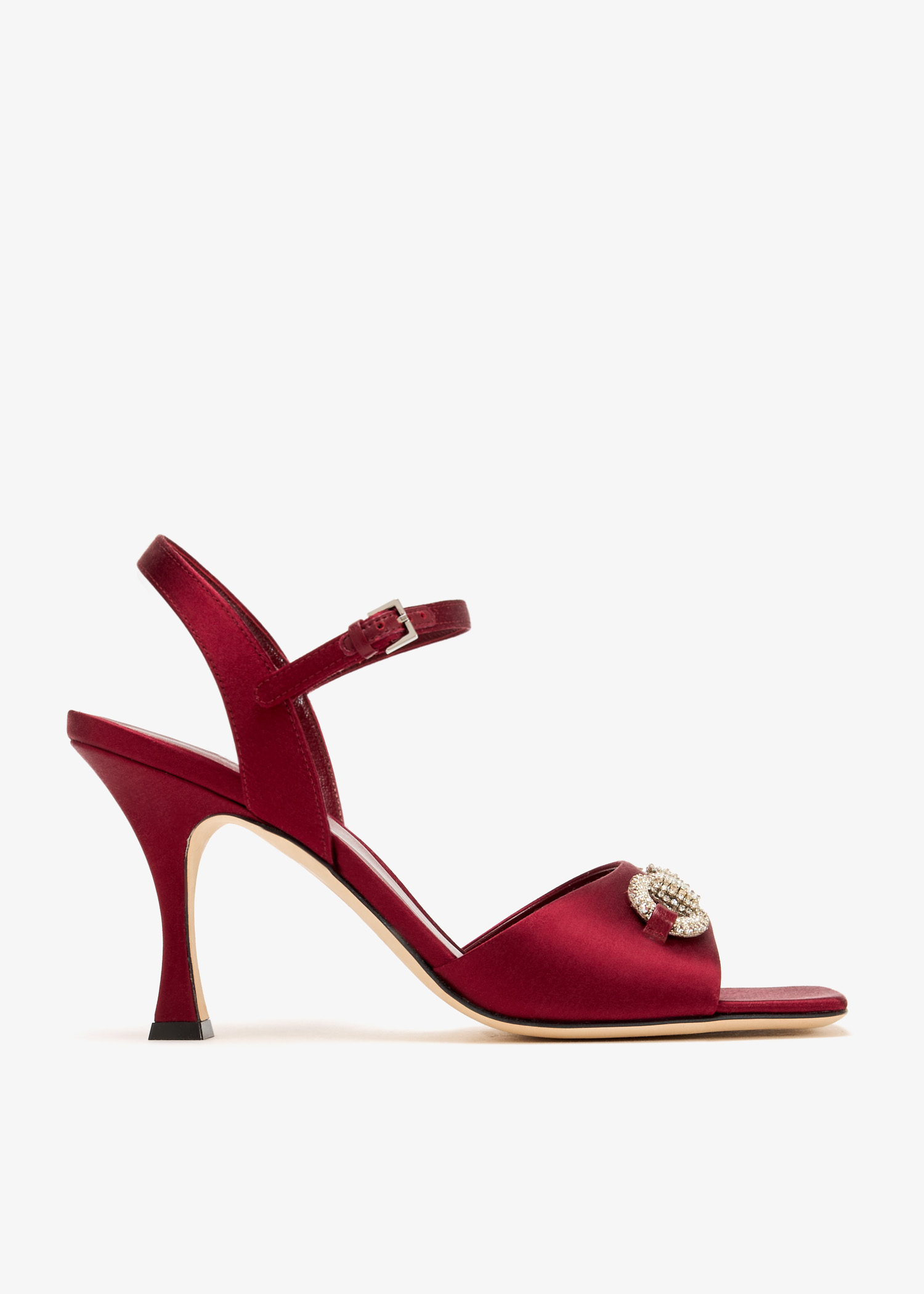 

Crystal Horsebit sandals, Red