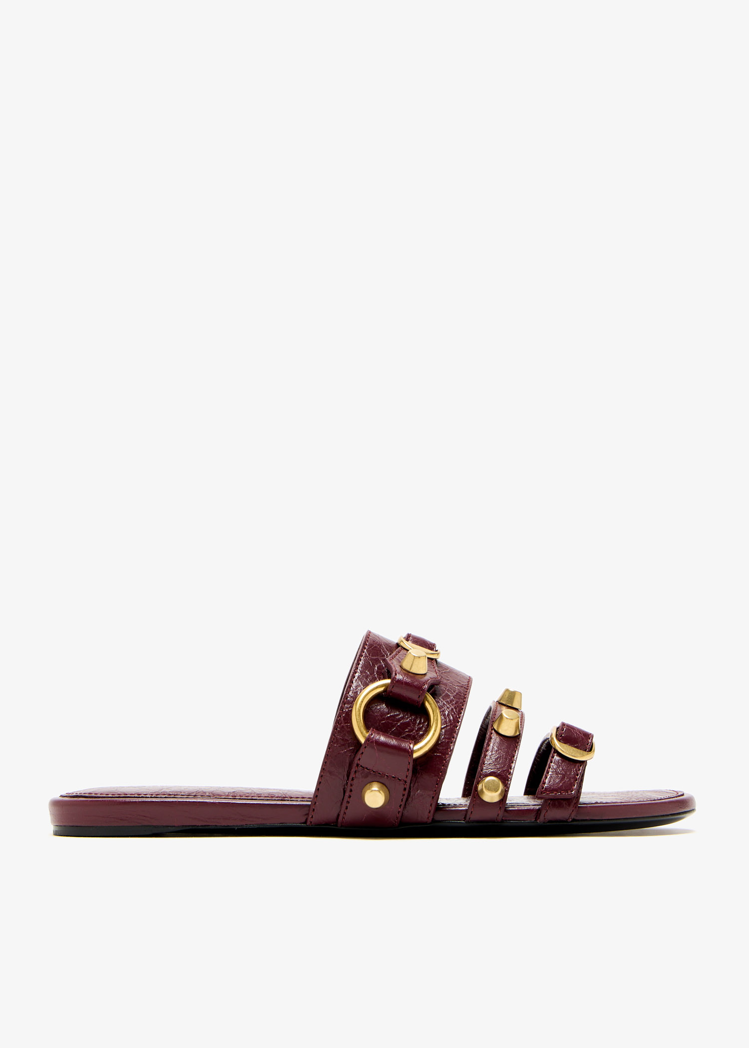 

City slide sandals, Burgundy