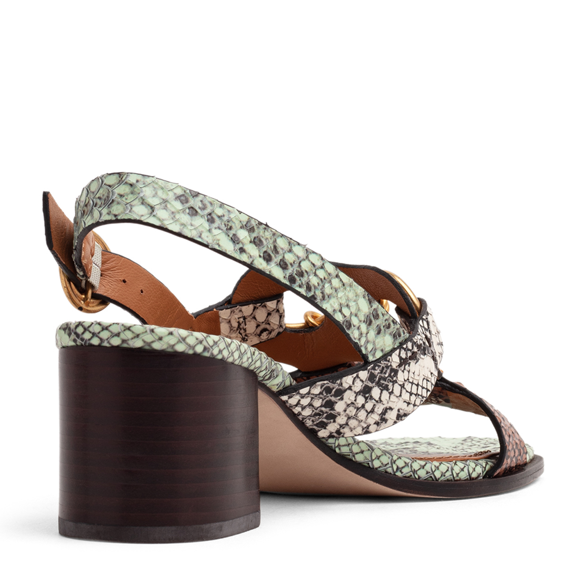 

Ring mid-heel sandals, Multi-coloured