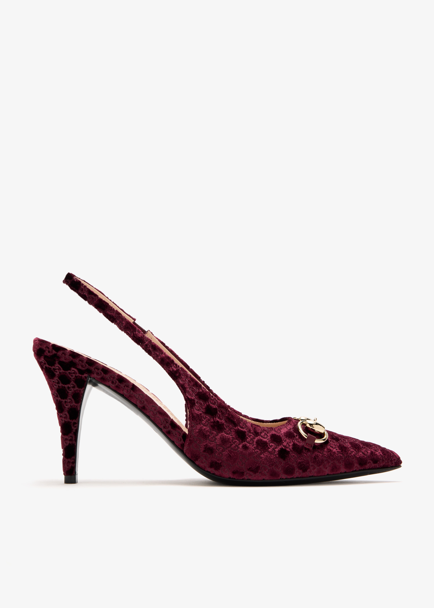 

Horsebit slingback pumps, Burgundy
