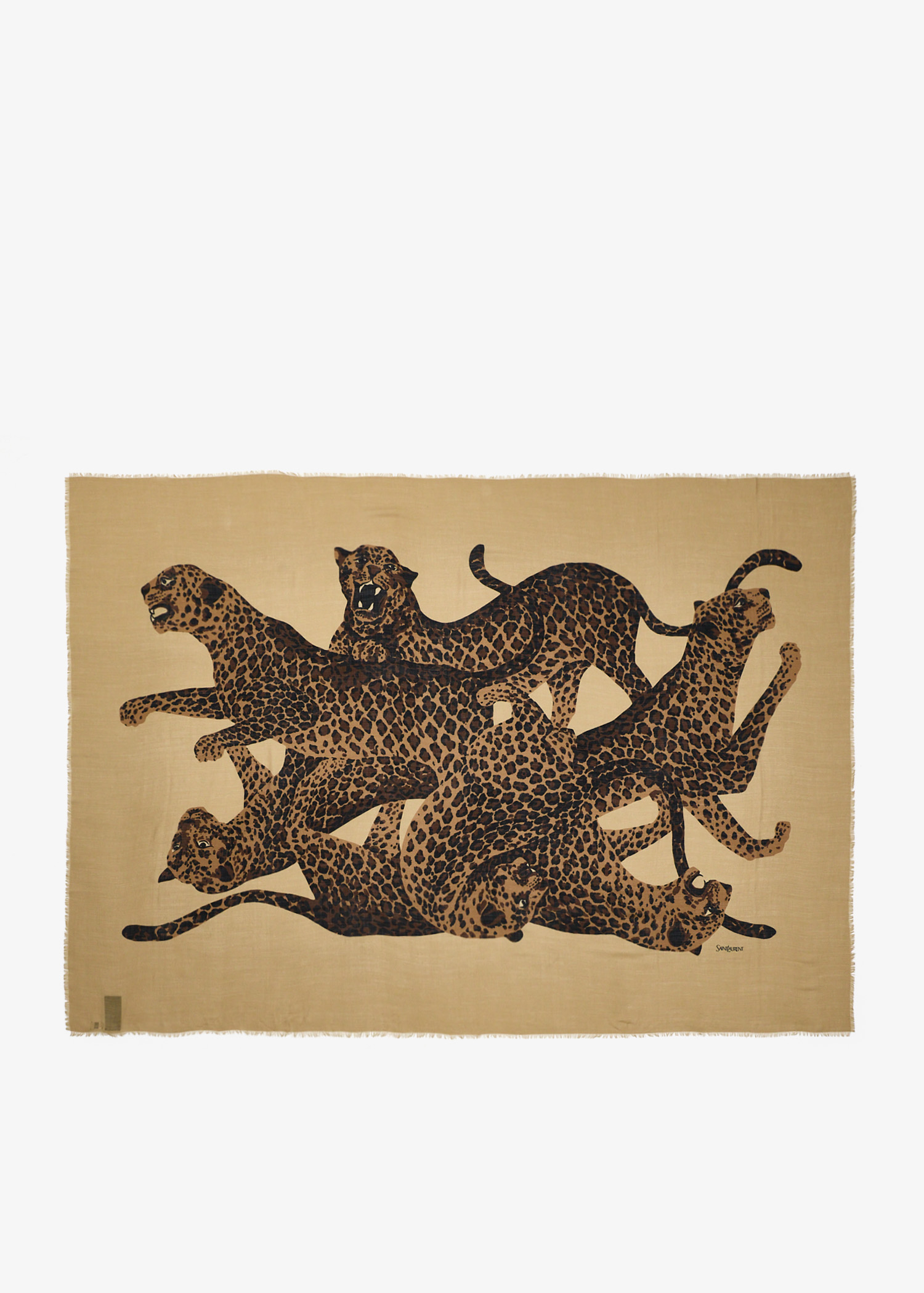 

Leopard stole, Beige