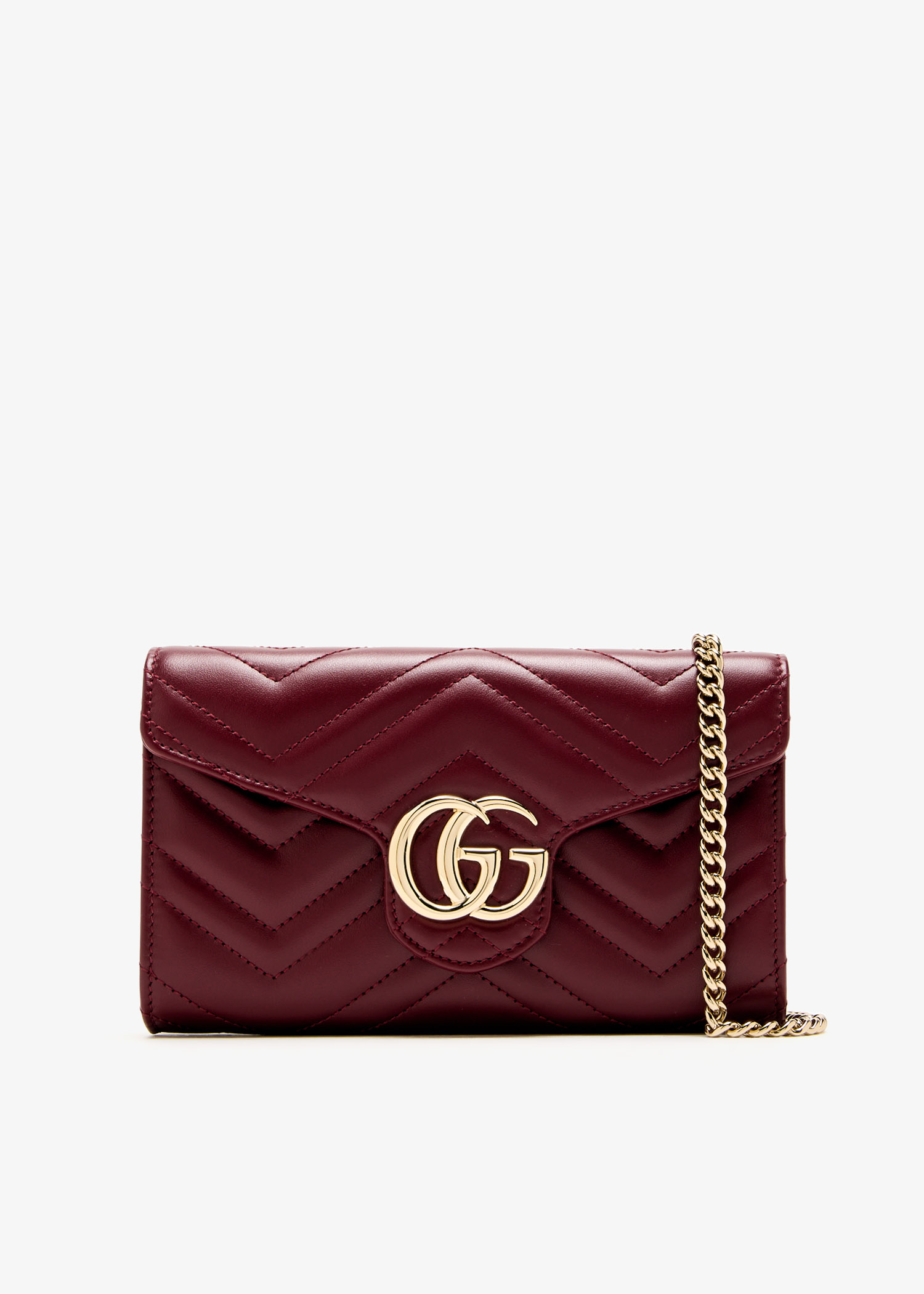 

GG Marmont chain wallet, Red