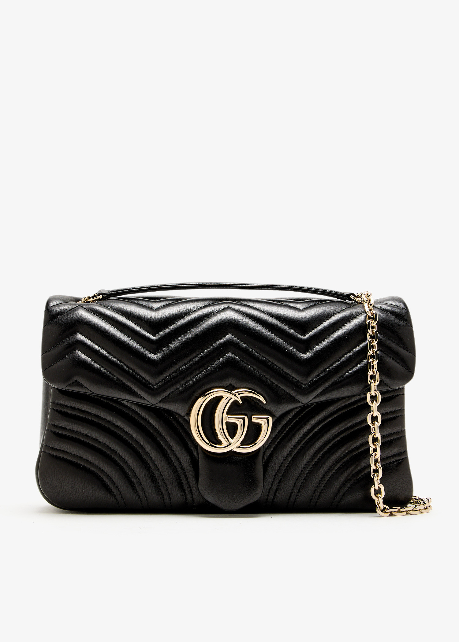 

GG Marmont large shoulder bag, Black