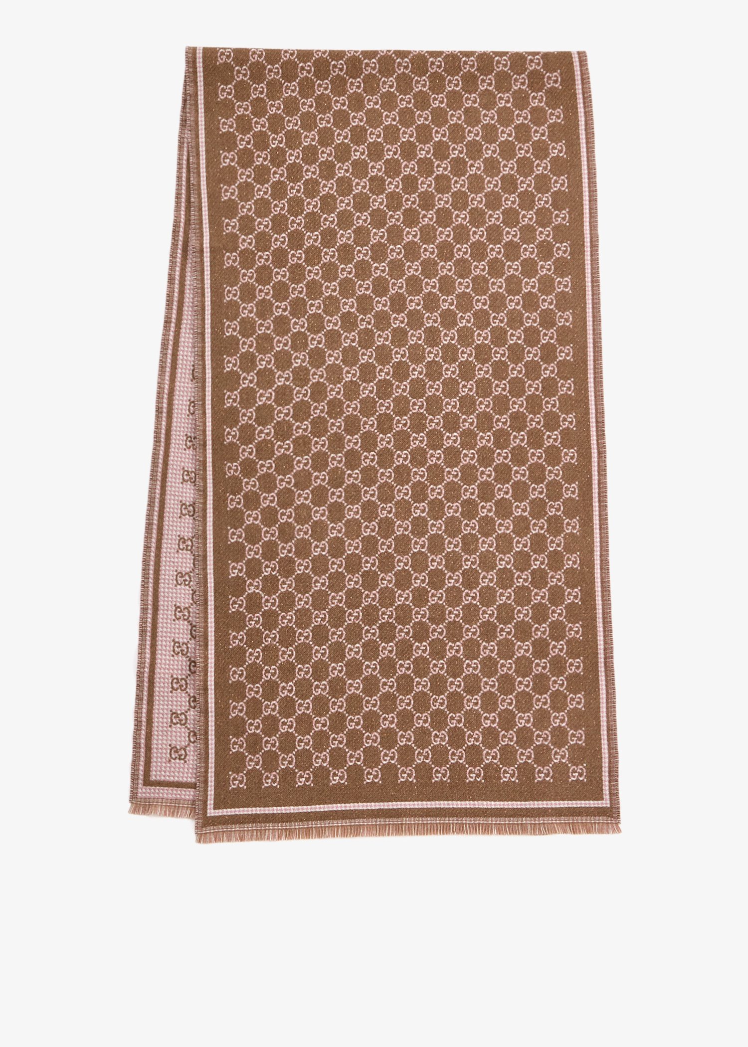 

GG wool scarf, Brown