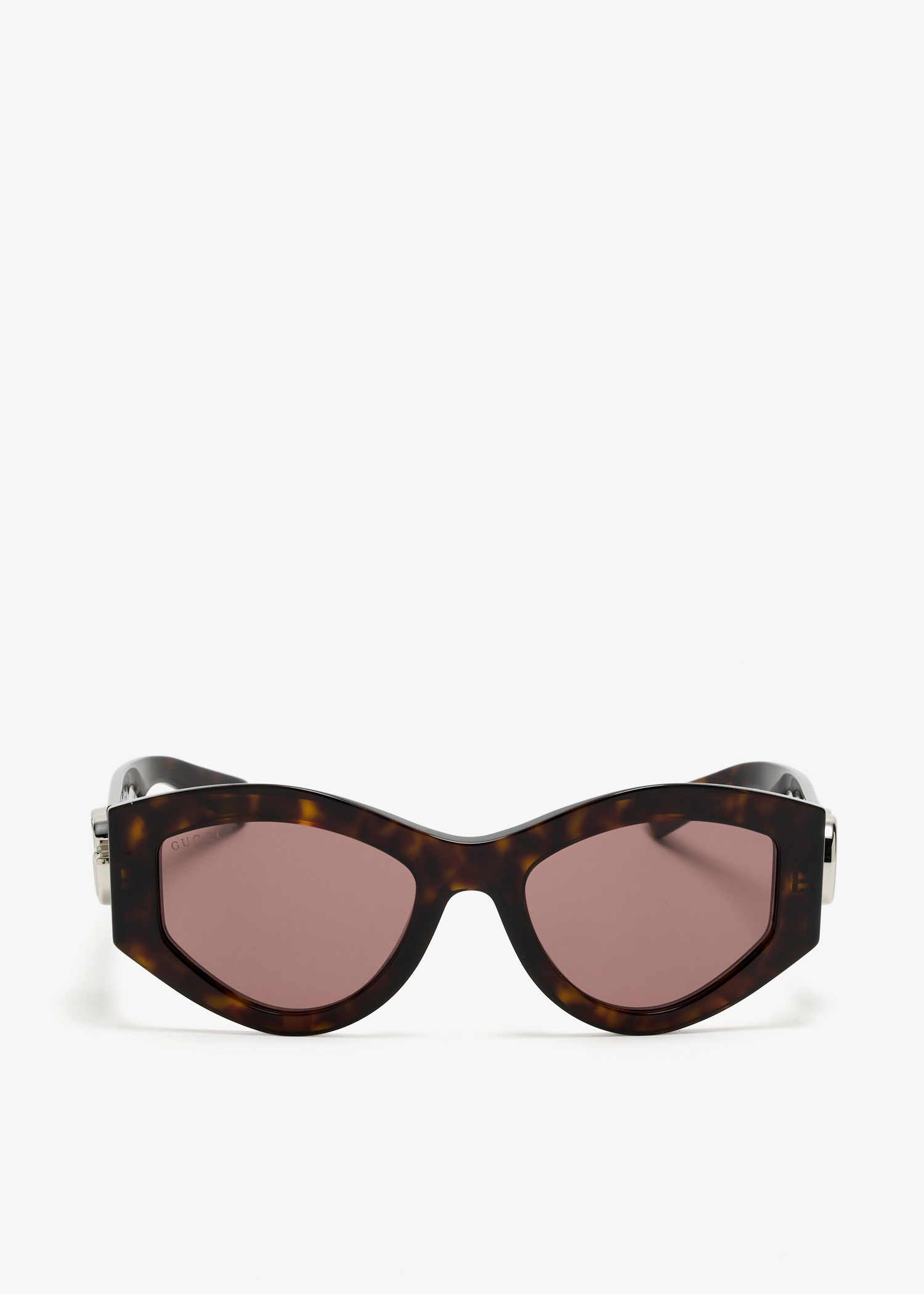 

Oval frame sunglasses, Brown