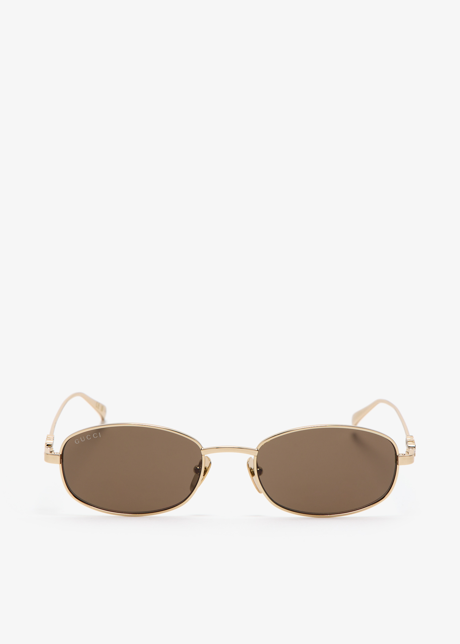 

Oval frame sunglasses, Gold
