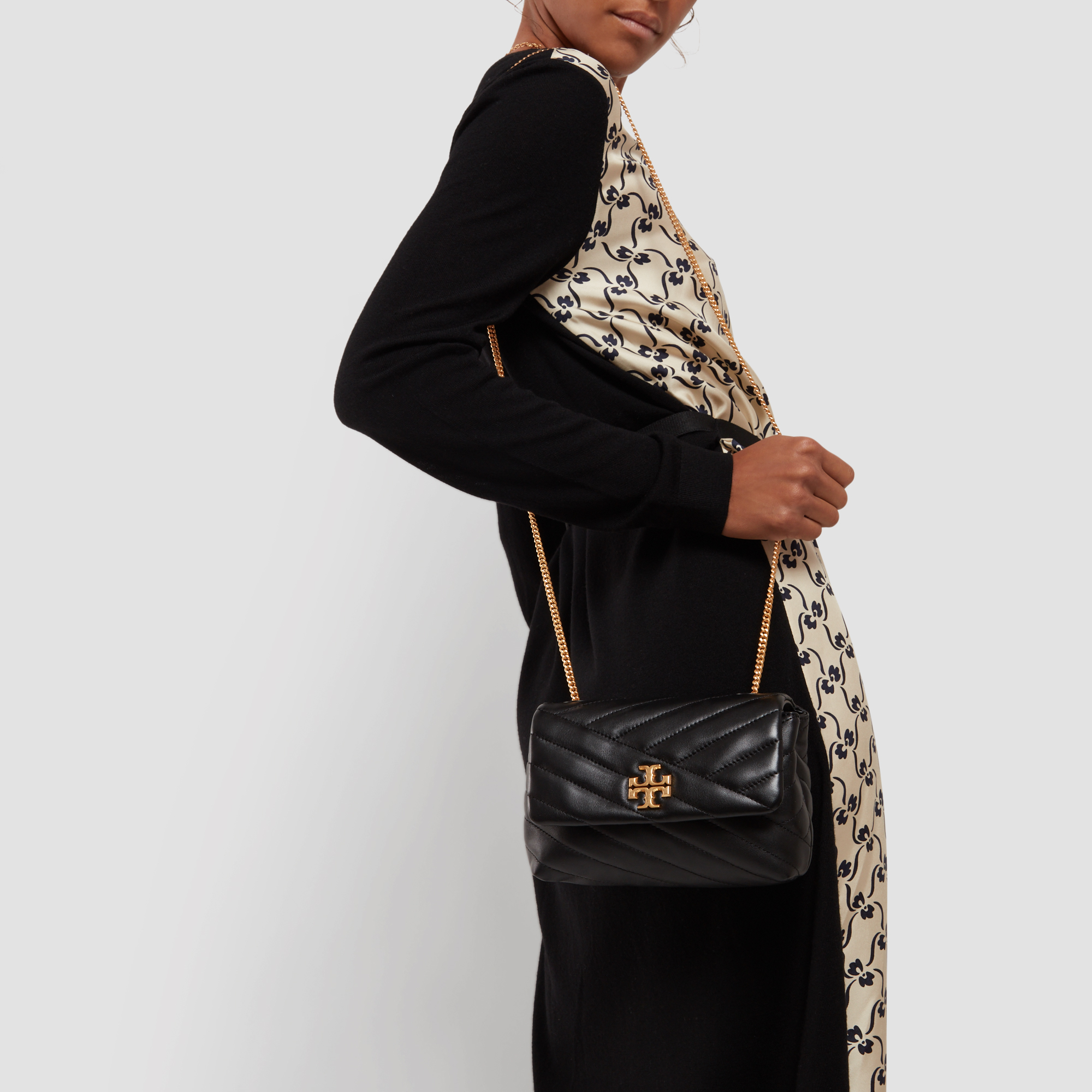 

Kira Chevron mini bag, Black
