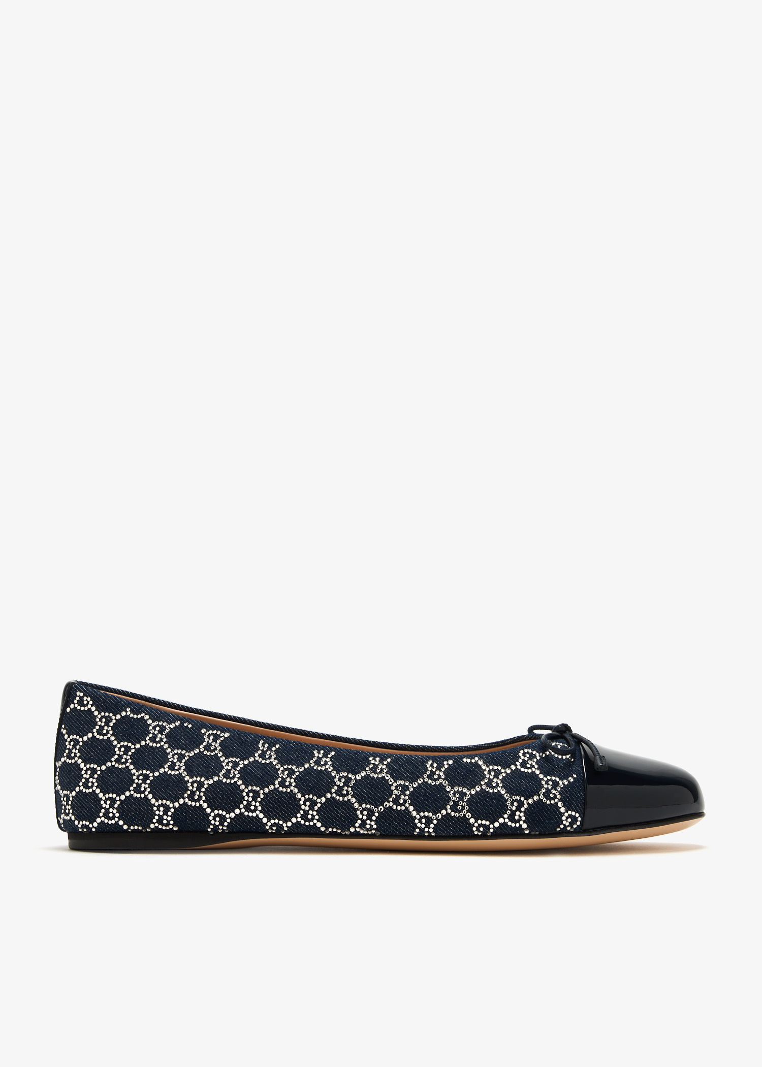

GG crystal ballet flats, Blue