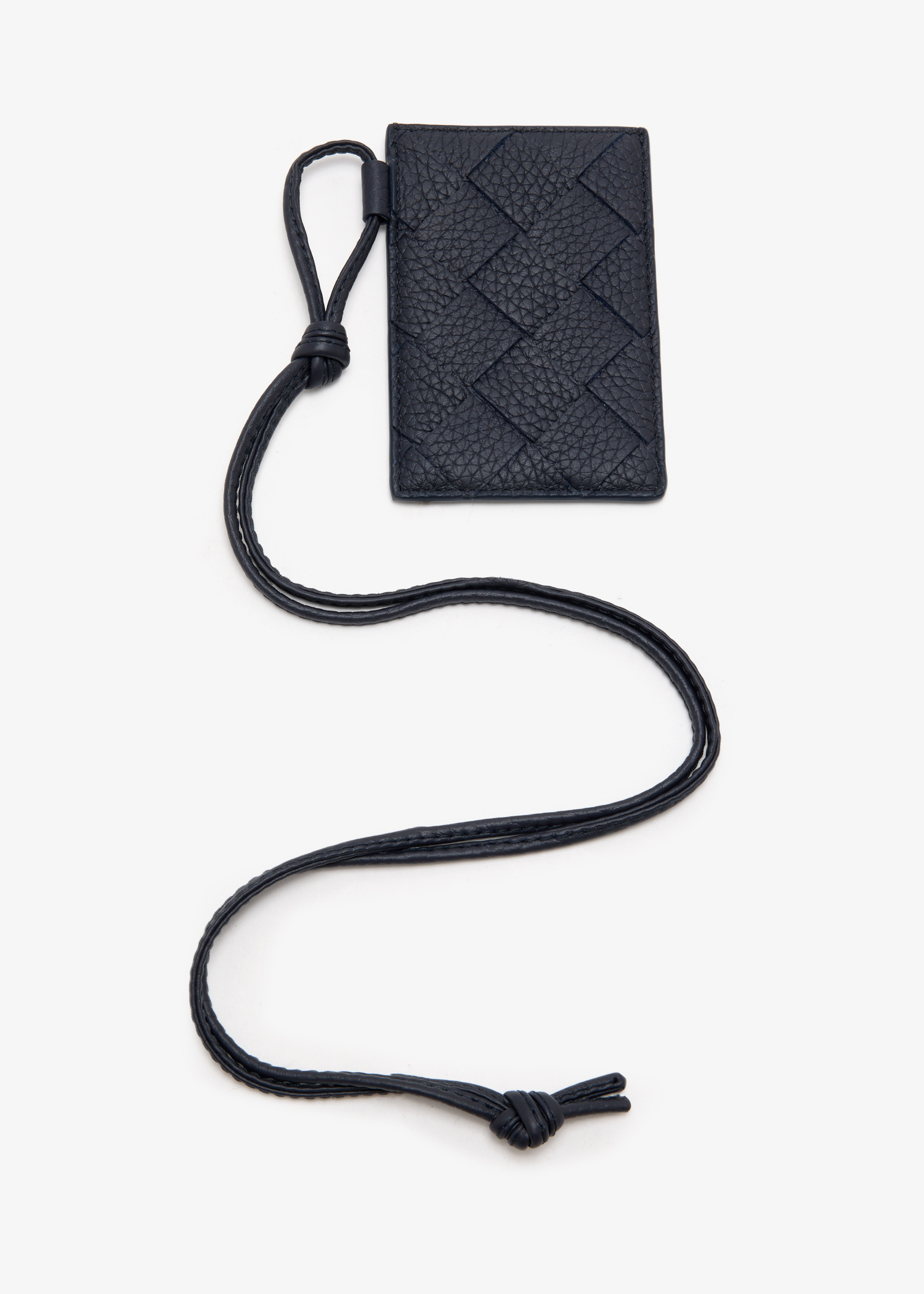 

Intrecciato badge holder, Navy