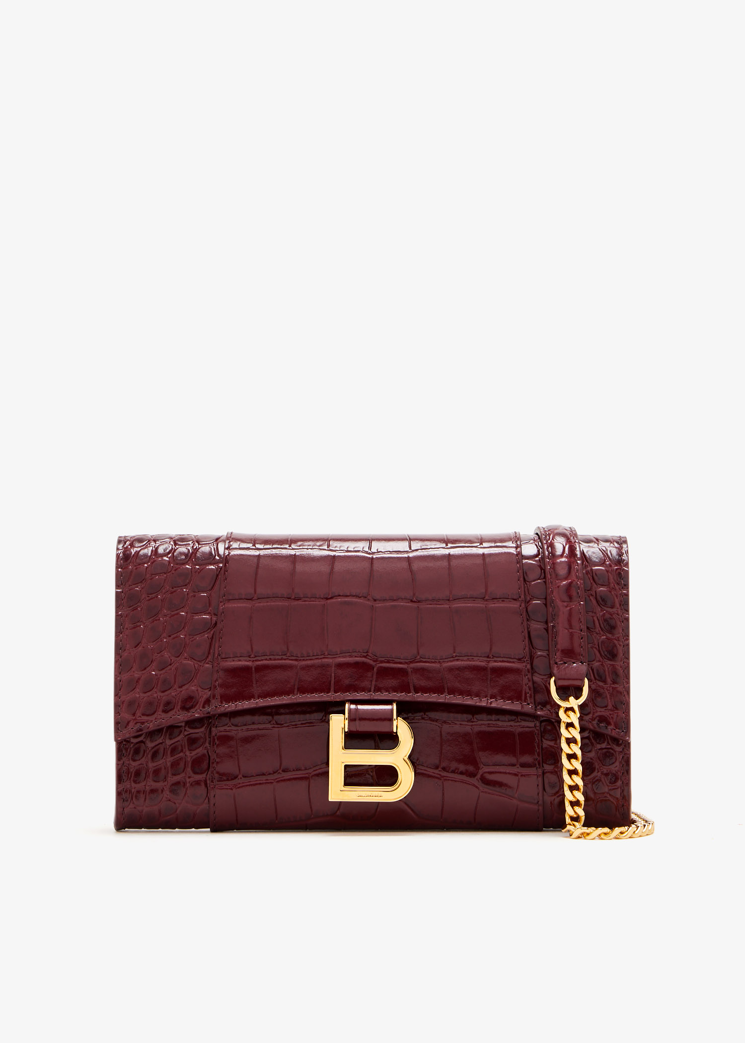 

Hourglass chain wallet, Burgundy