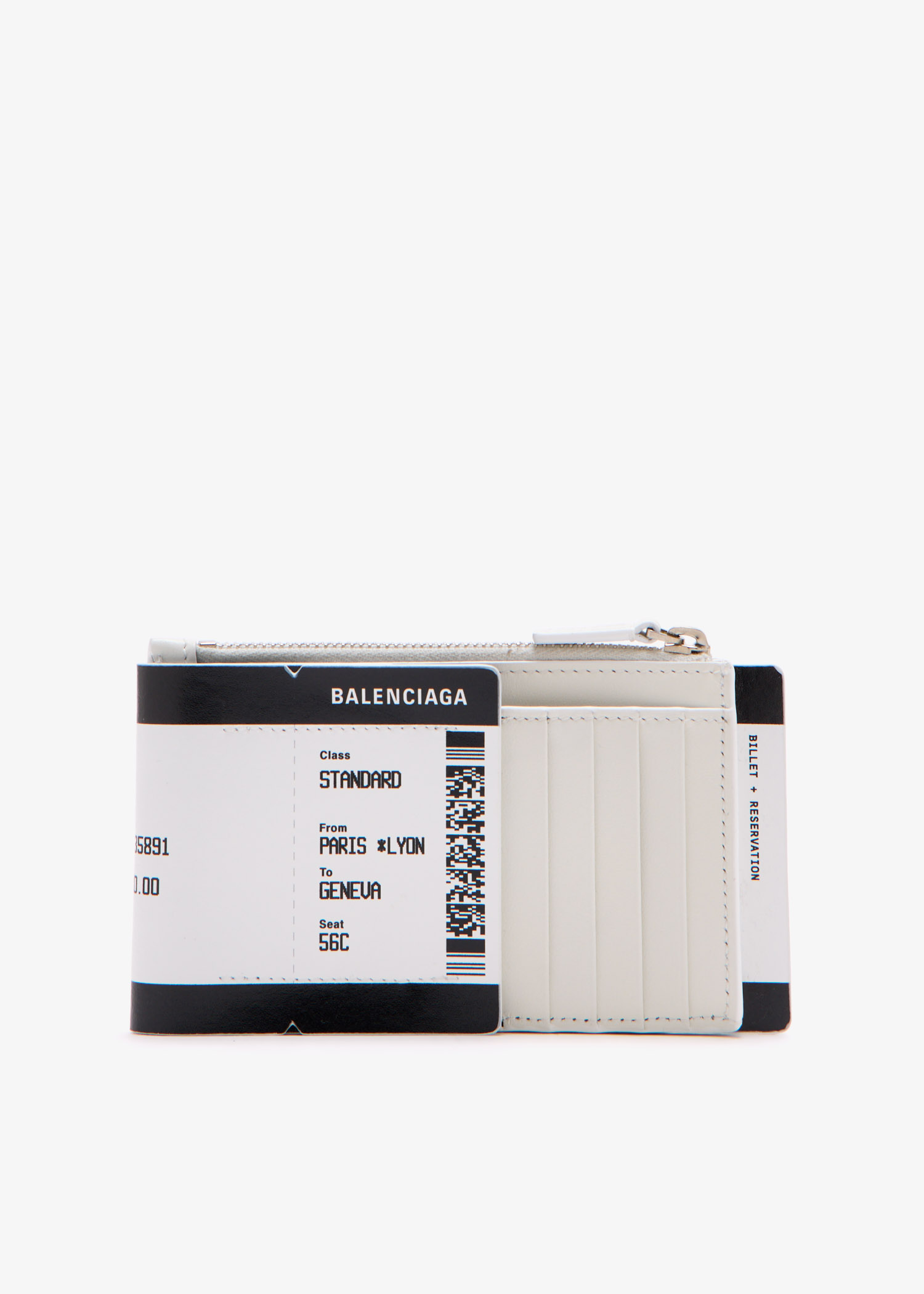

Passport Boarding Pass long coin and card holder, White