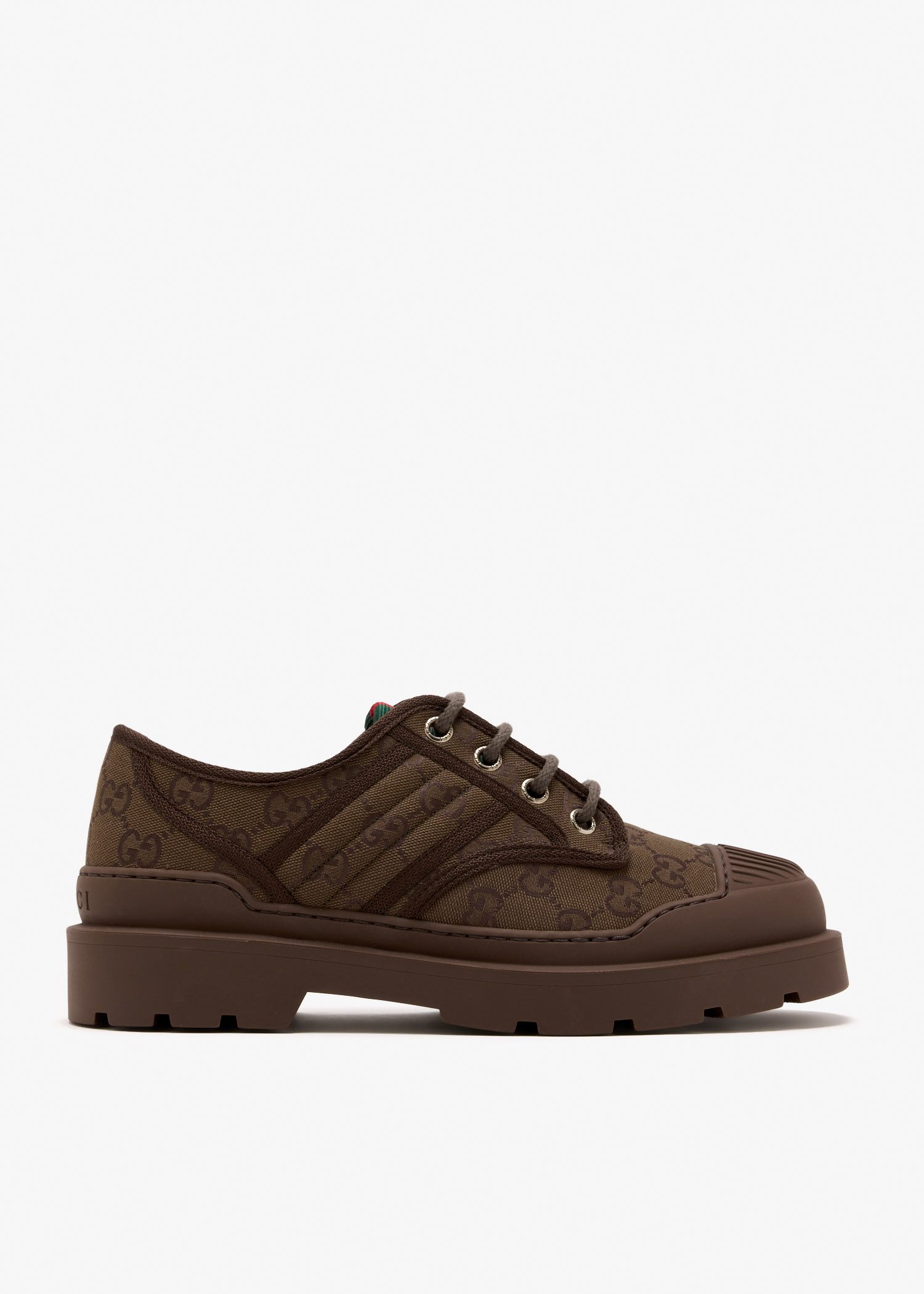 

Web lace-up shoes, Brown