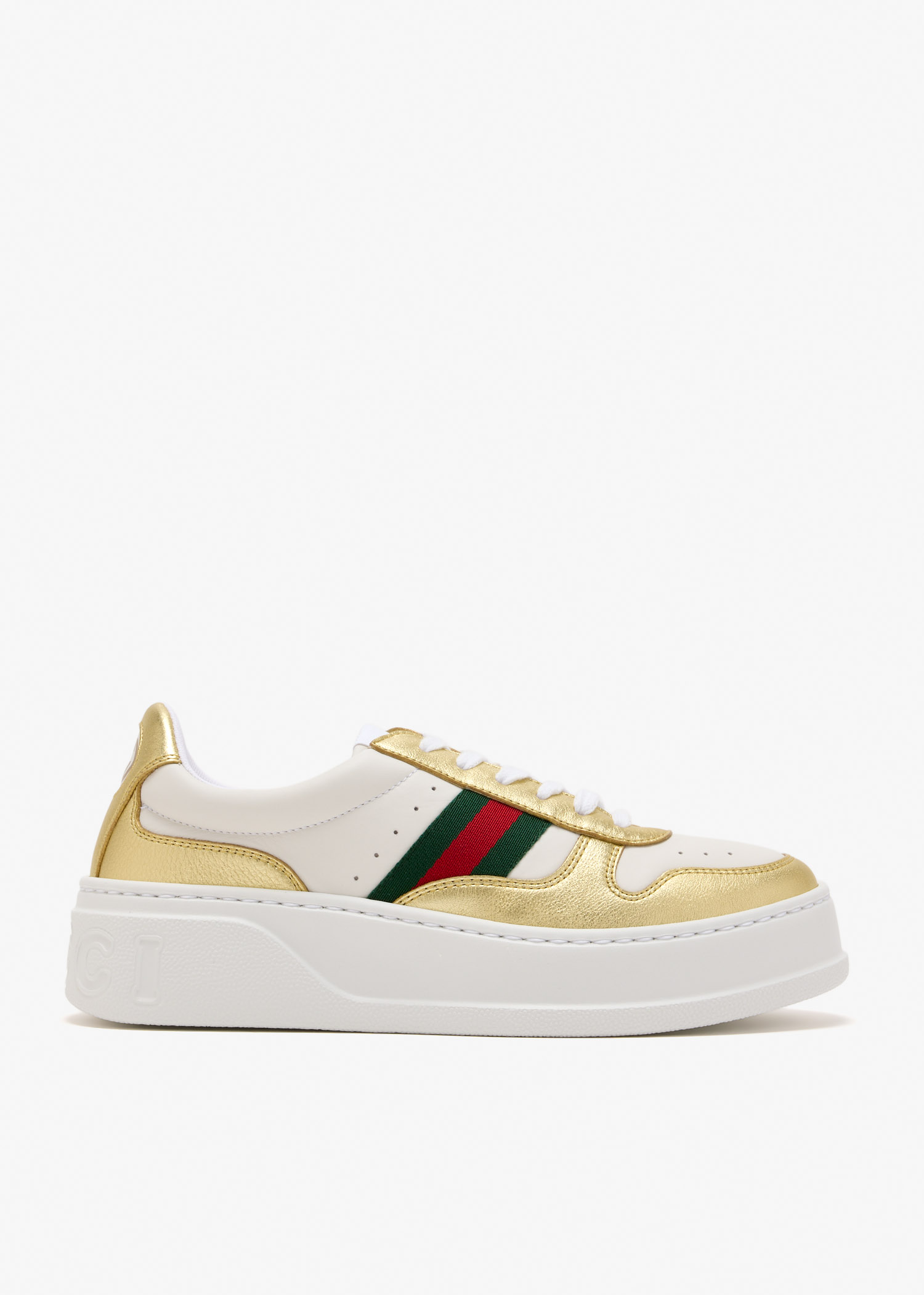 

Chunky Metallic sneakers, White