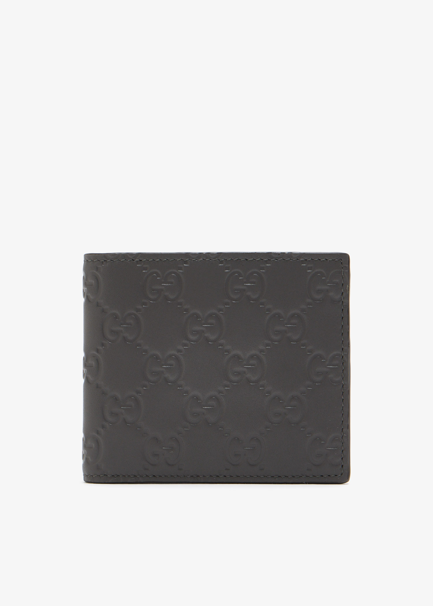 

GG Emblem bi-fold wallet, Grey