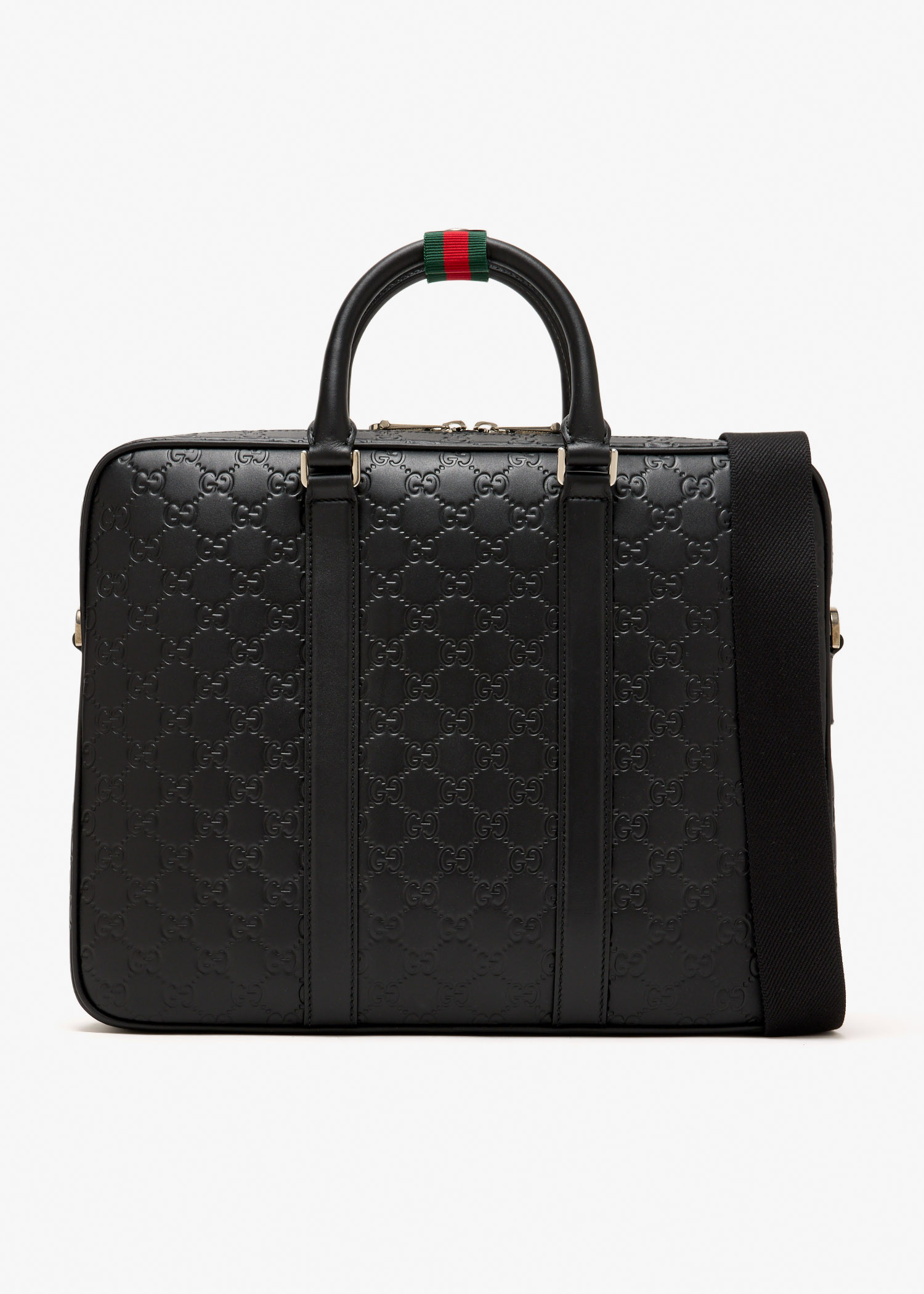 

GG Emblem large briefcase, Black