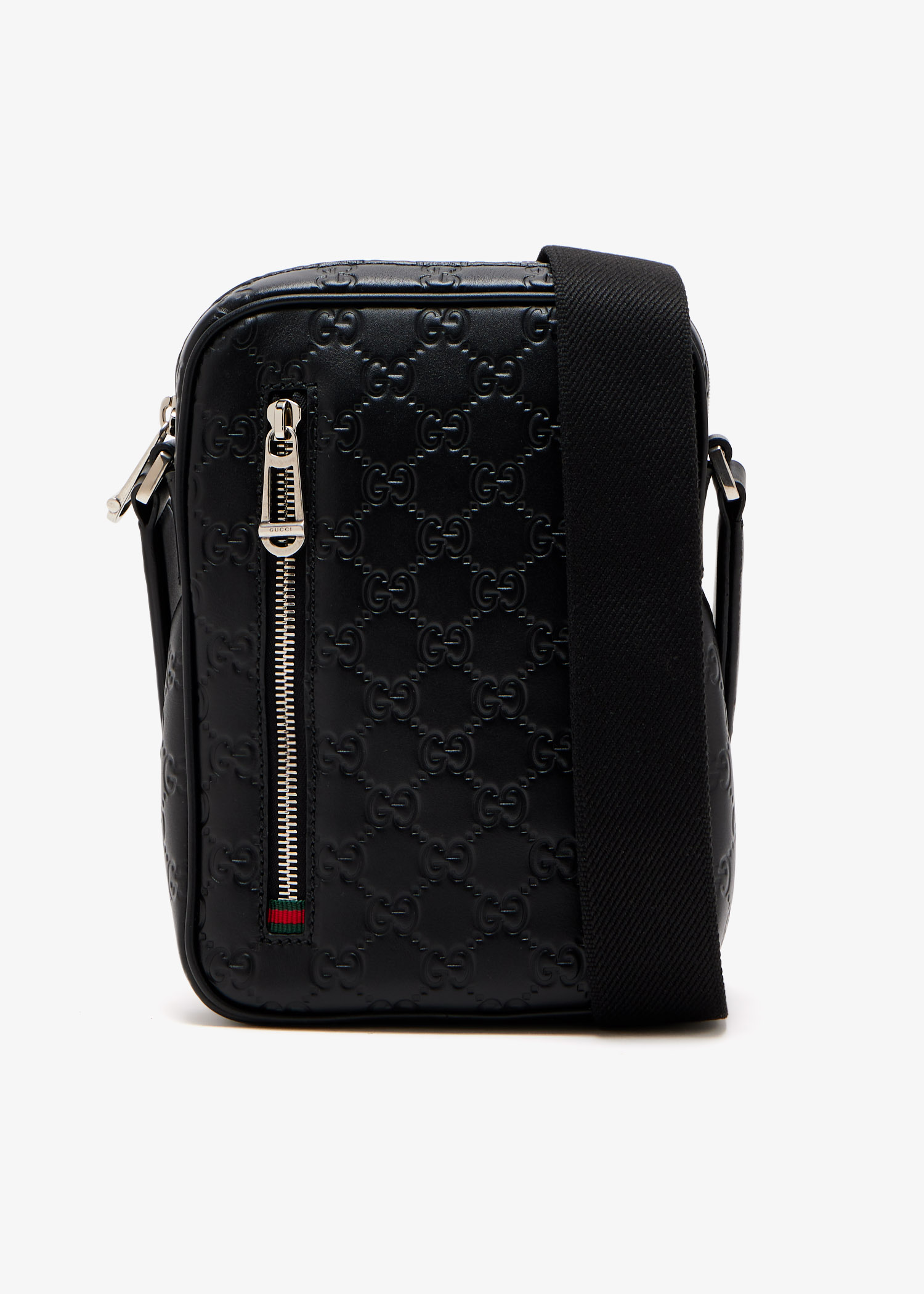 

GG Emblem small crossbody bag, Black