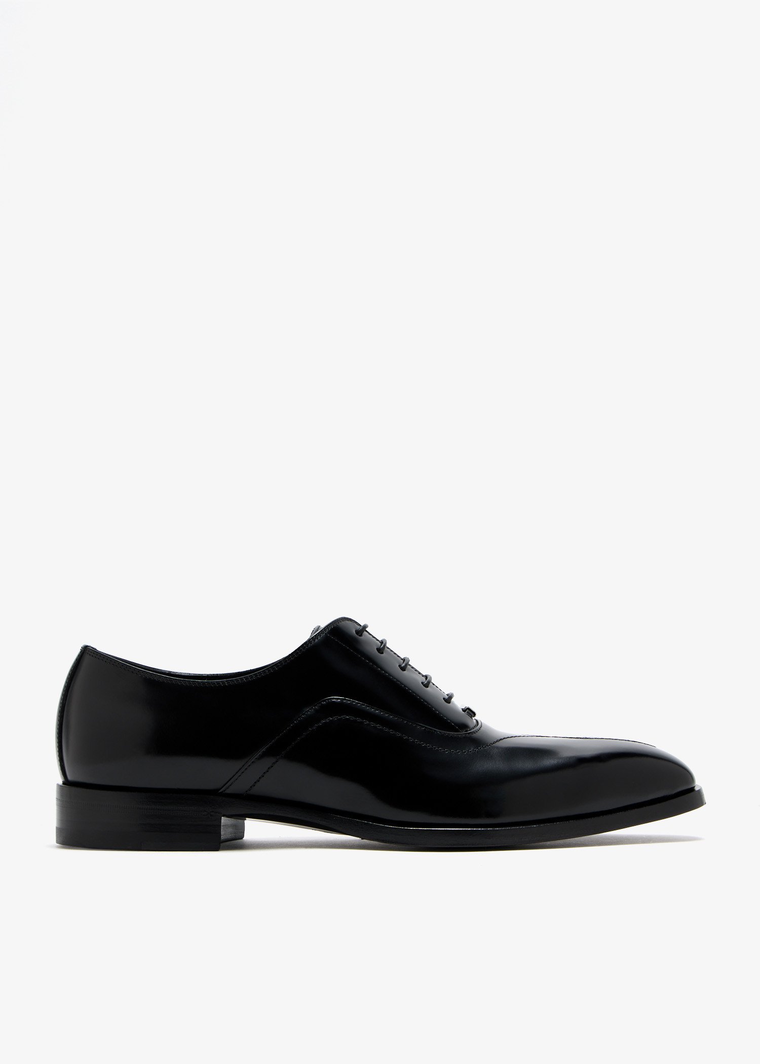 

Topstitch lace-up shoes, Black
