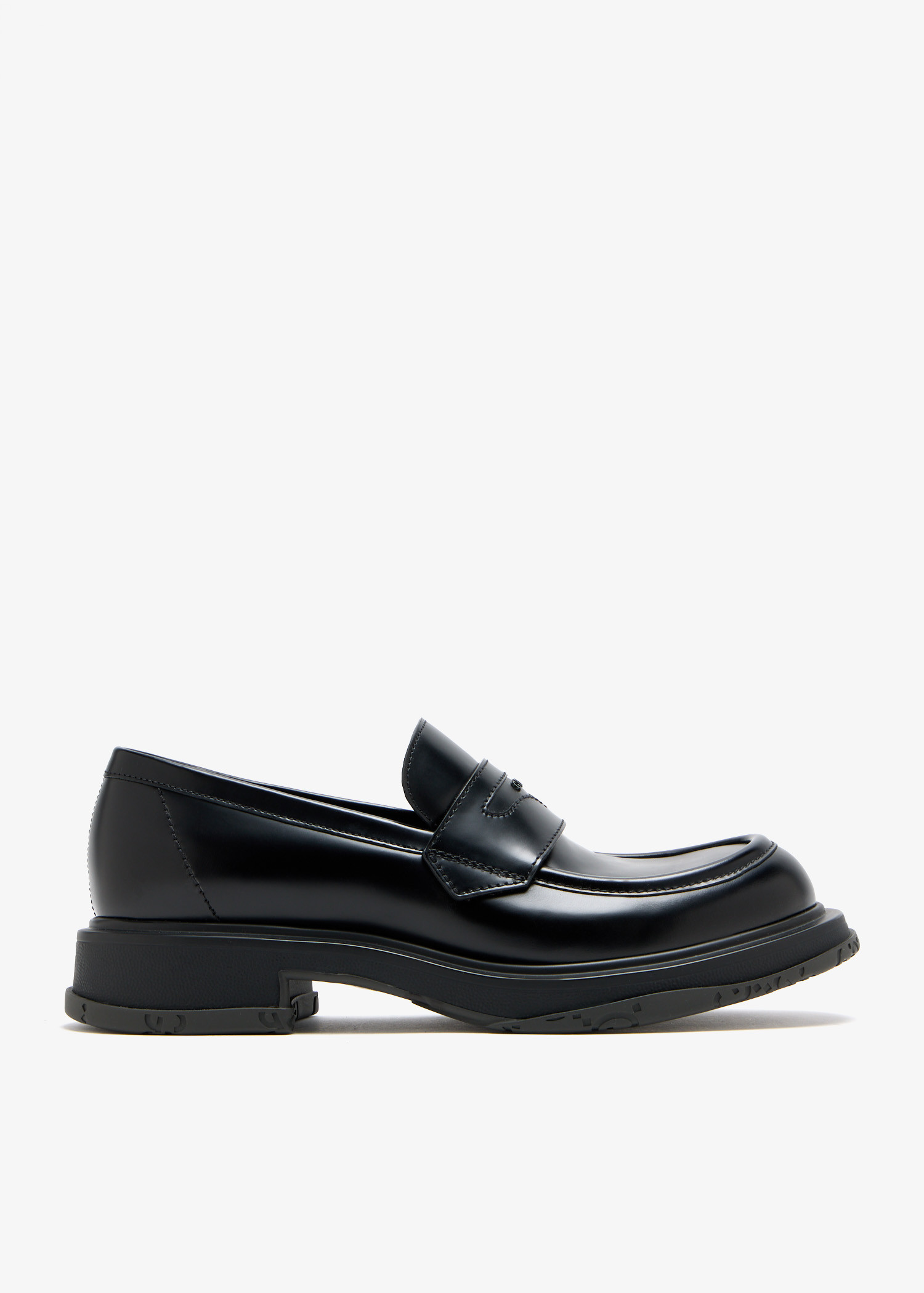 

Logo loafers, Black
