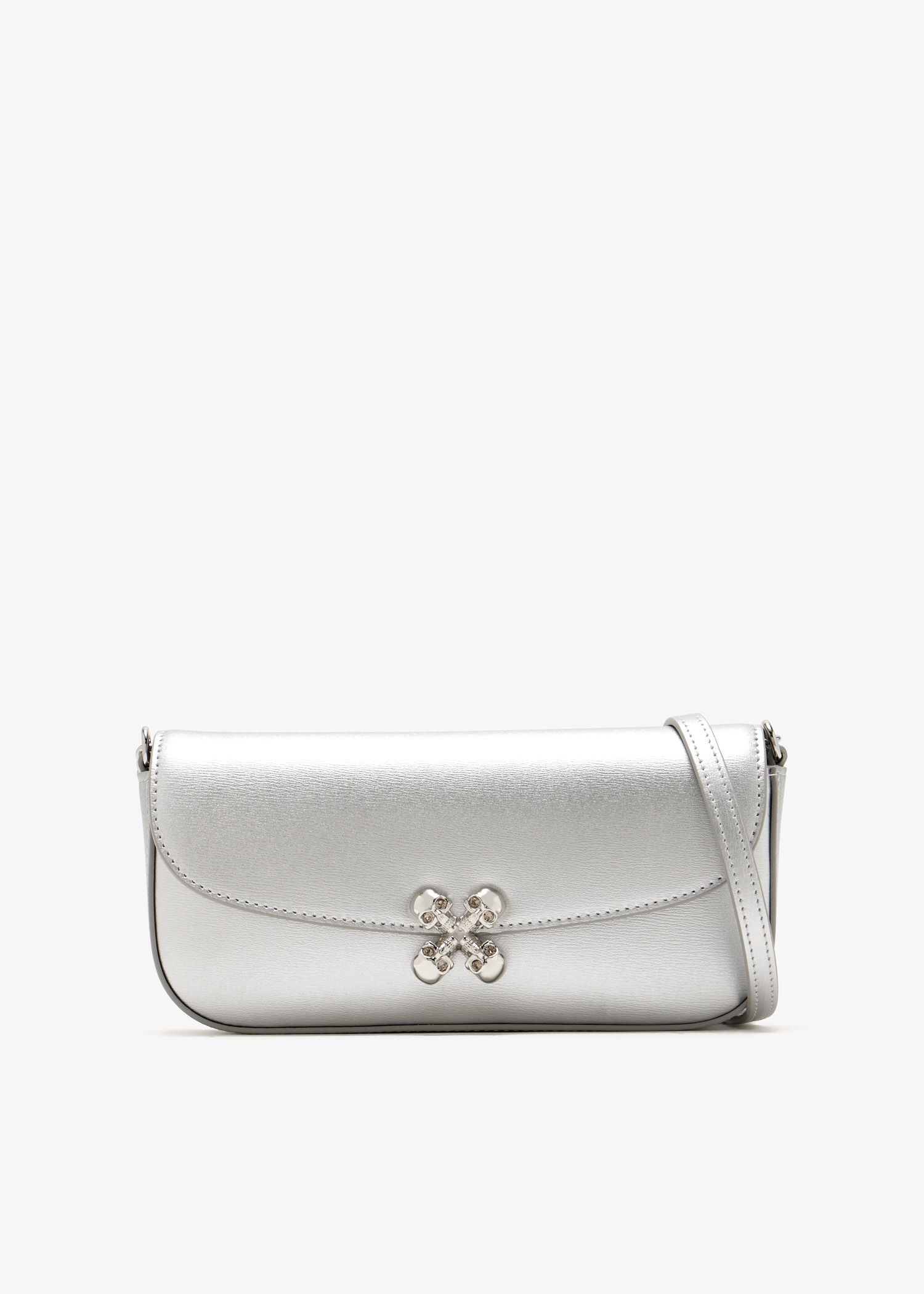 

Small Skull Flower bag, Silver