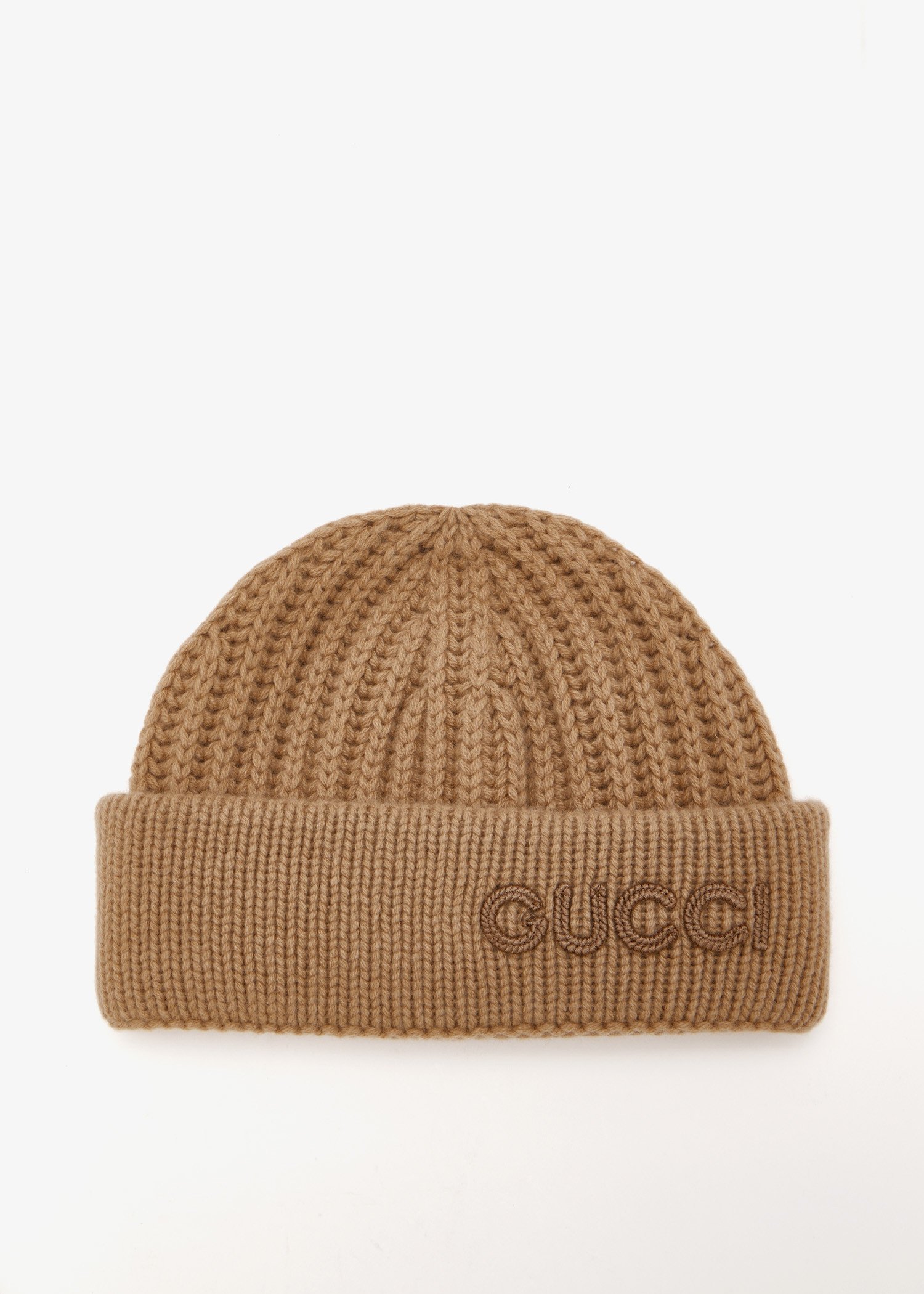 

Logo wool cashmere hat, Brown