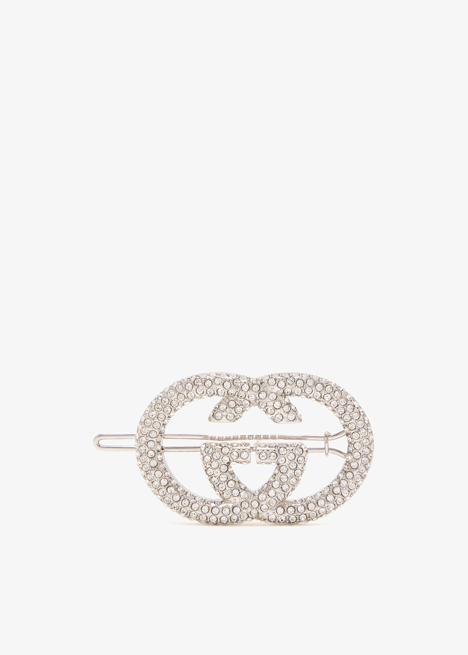 

Interlocking G hair clip, Silver