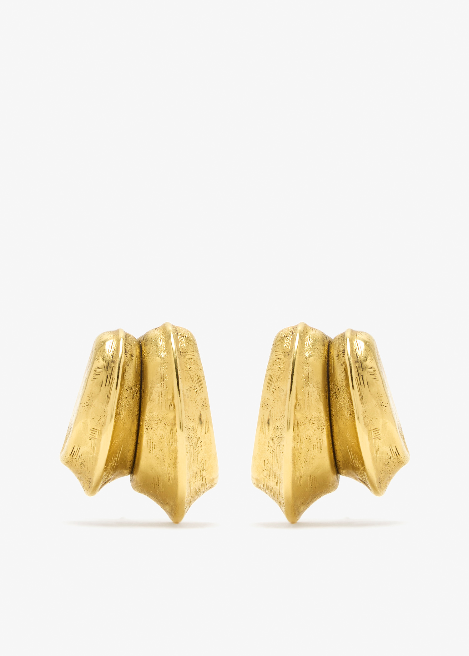 

Double Blade earrings, Gold