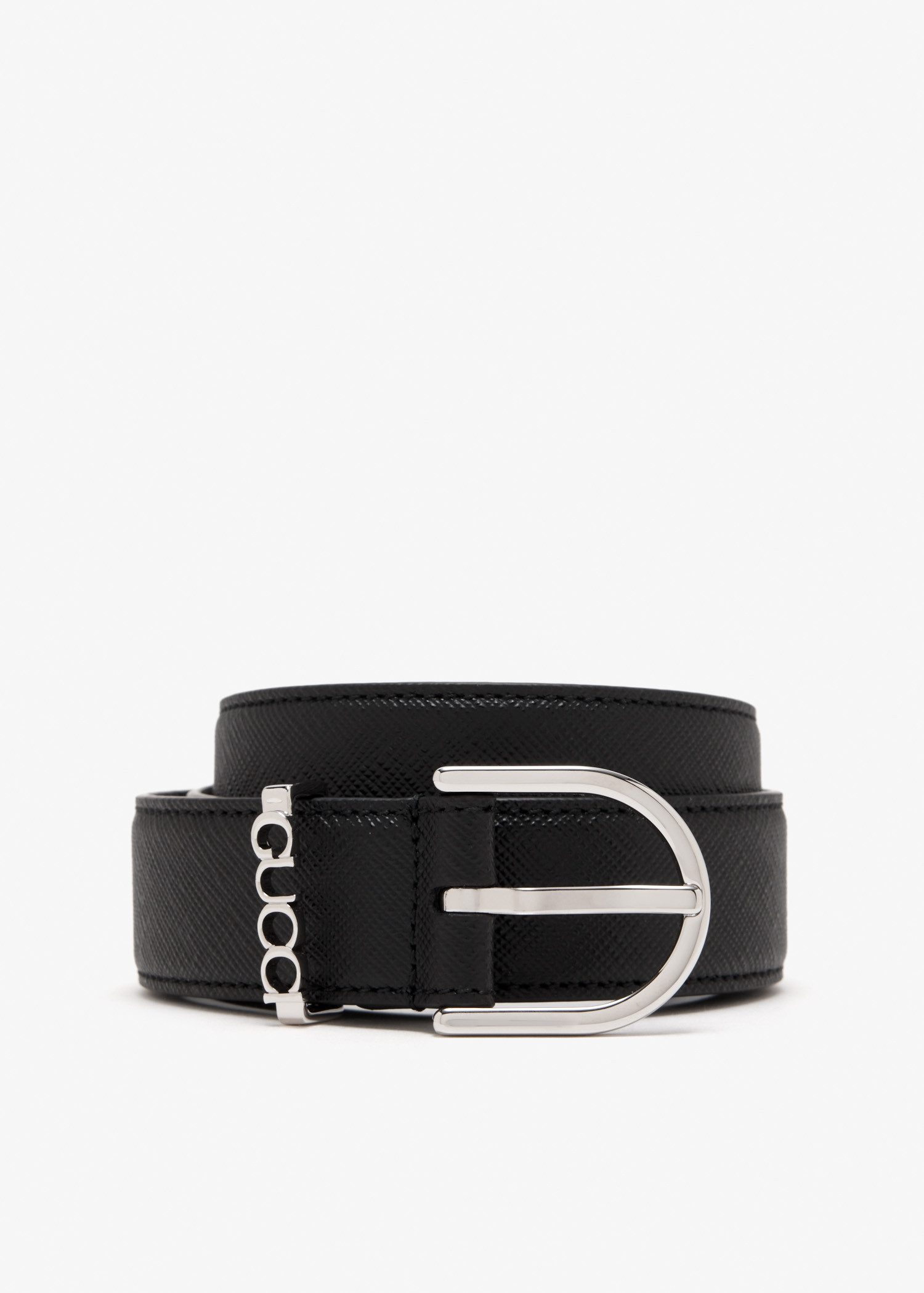 

Stirrup buckle belt, Black
