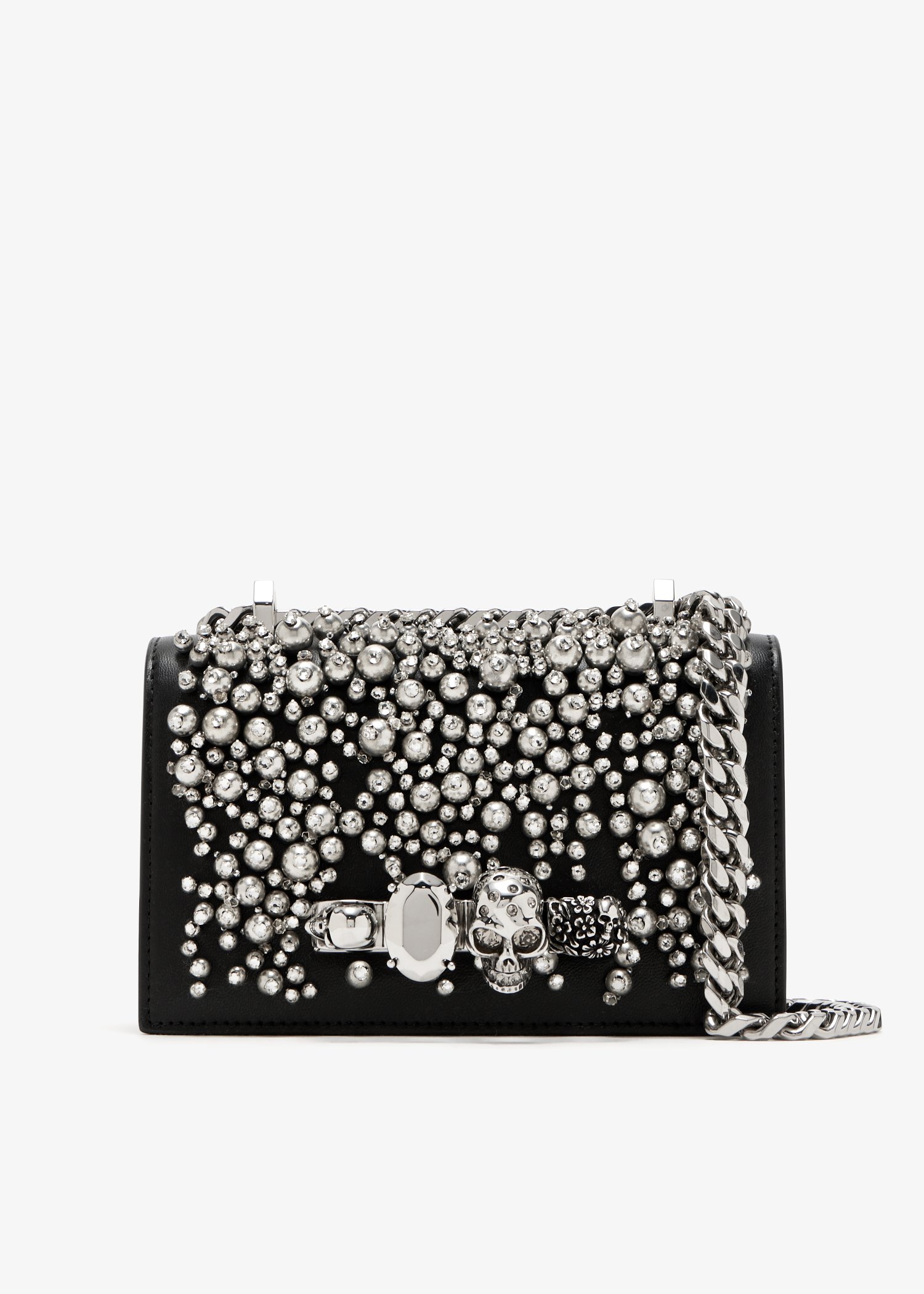 

Mini Jewelled satchel, Black