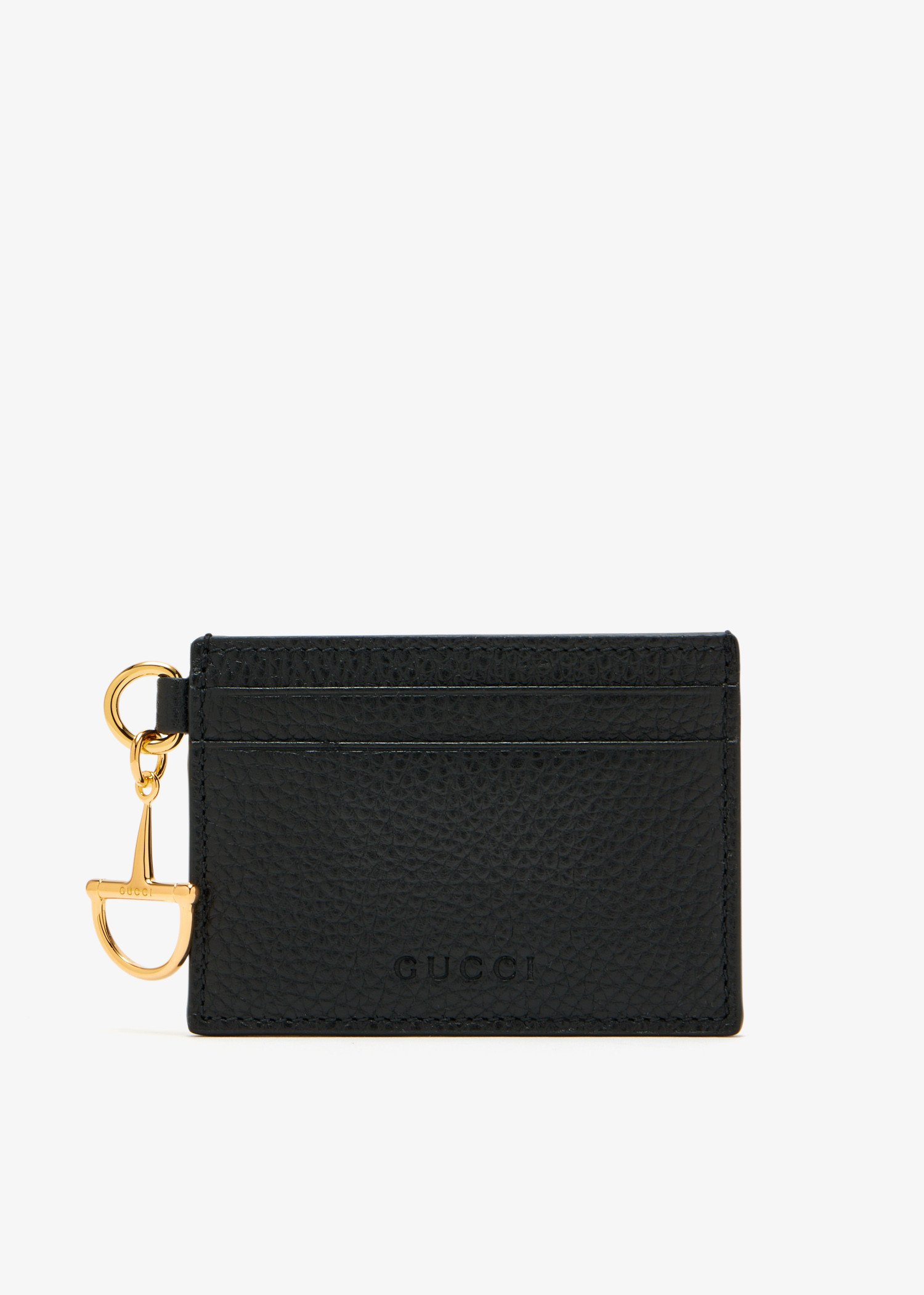 

Half Horsebit card case, Black