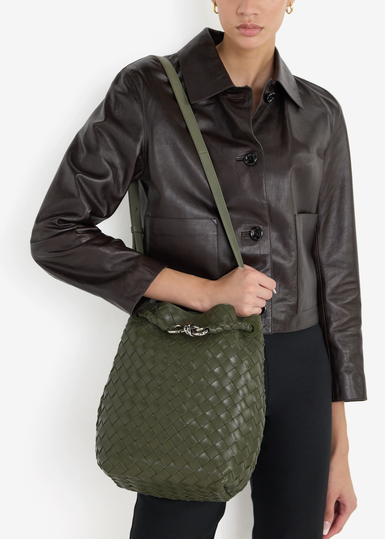 

Small Andiamo bucket bag, Khaki
