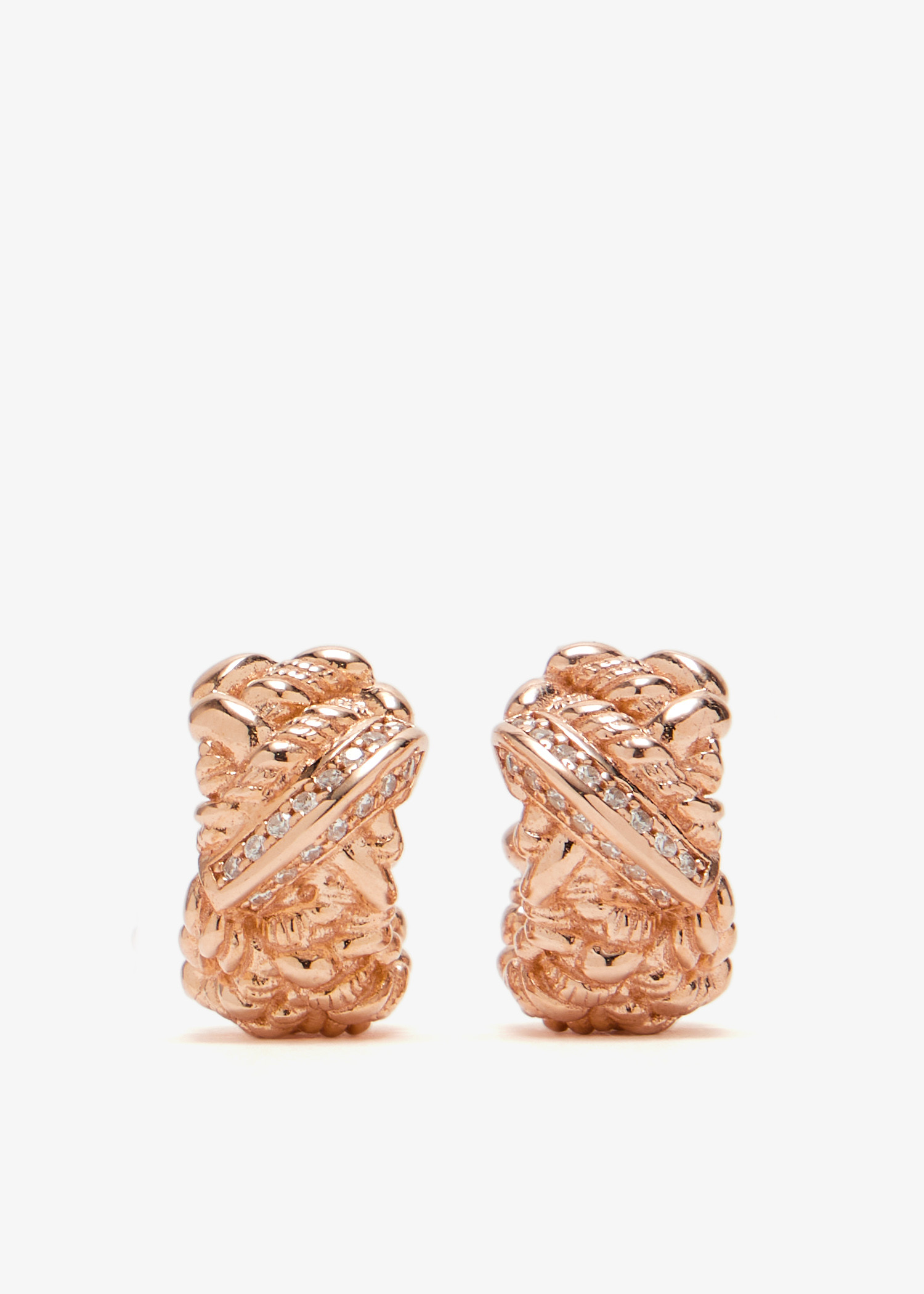 

Intreccio hoop earrings, Rose gold
