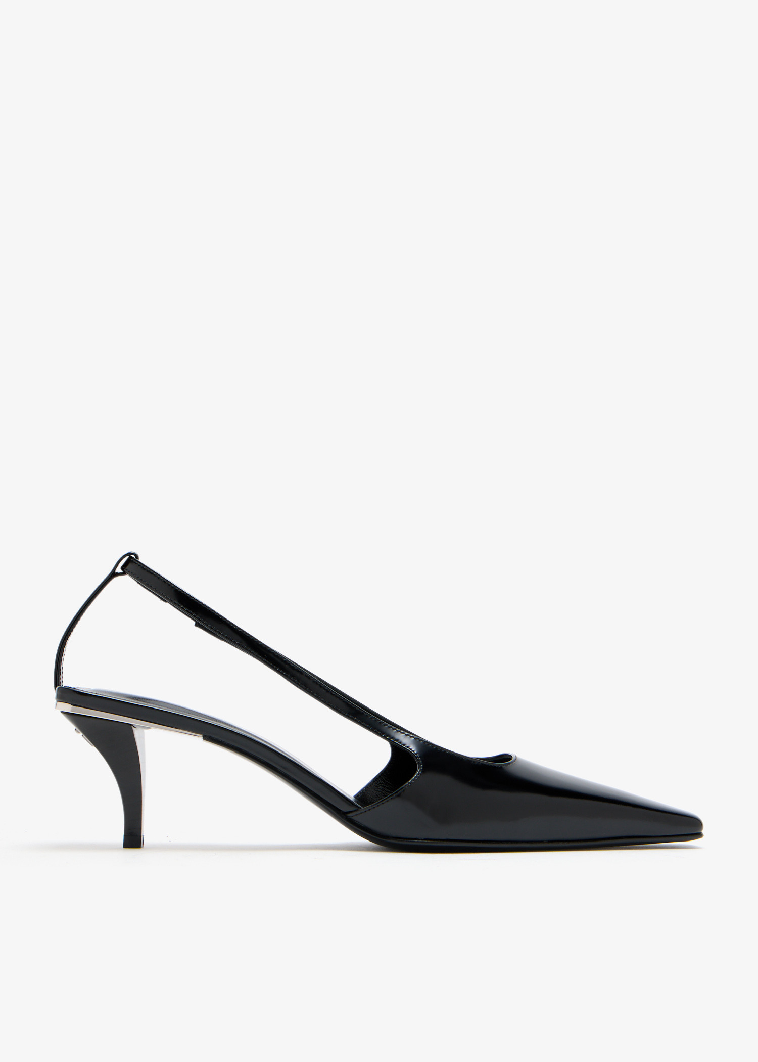 

Crystal logo slingback pumps, Black