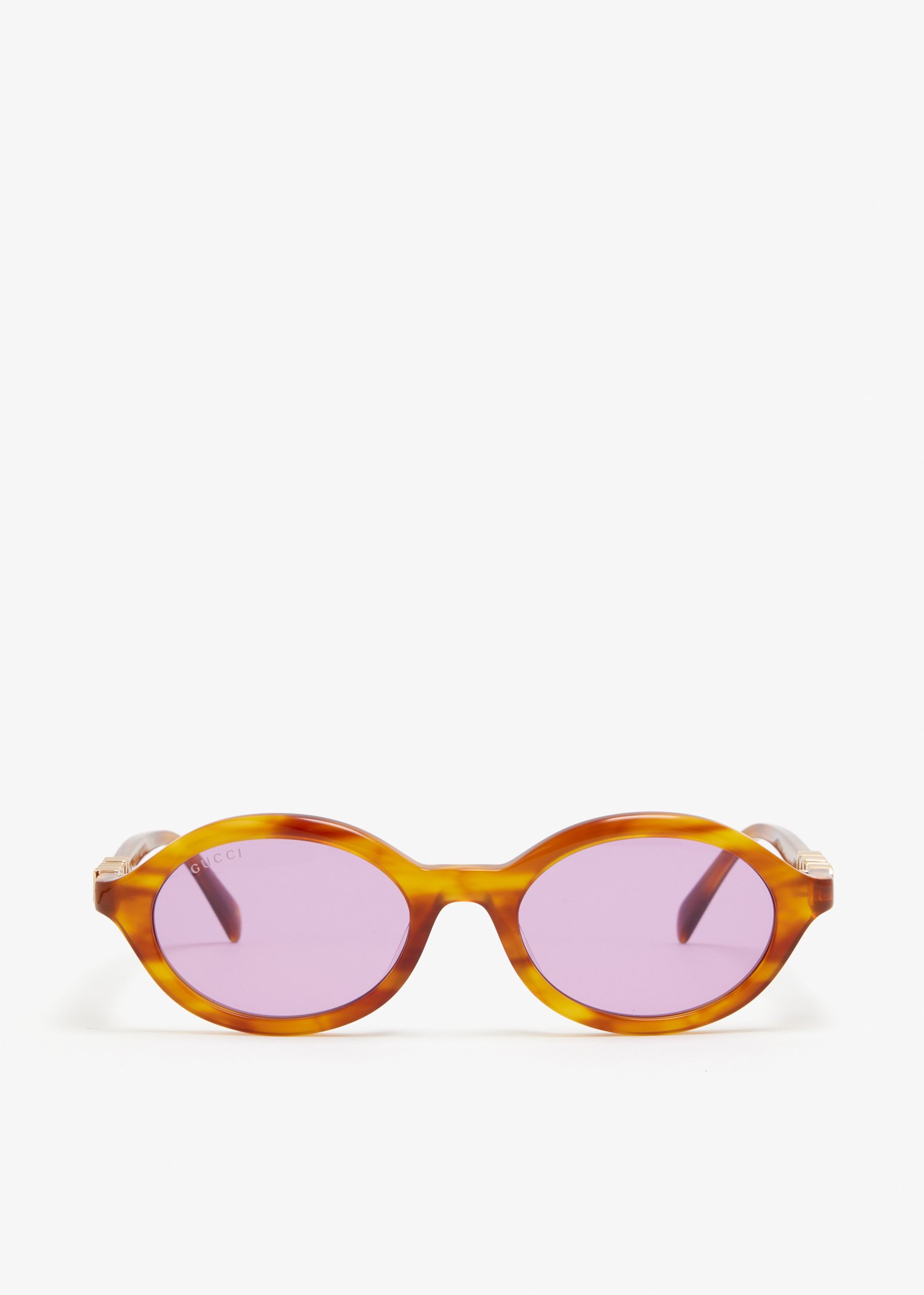 

Round frame sunglasses, Brown