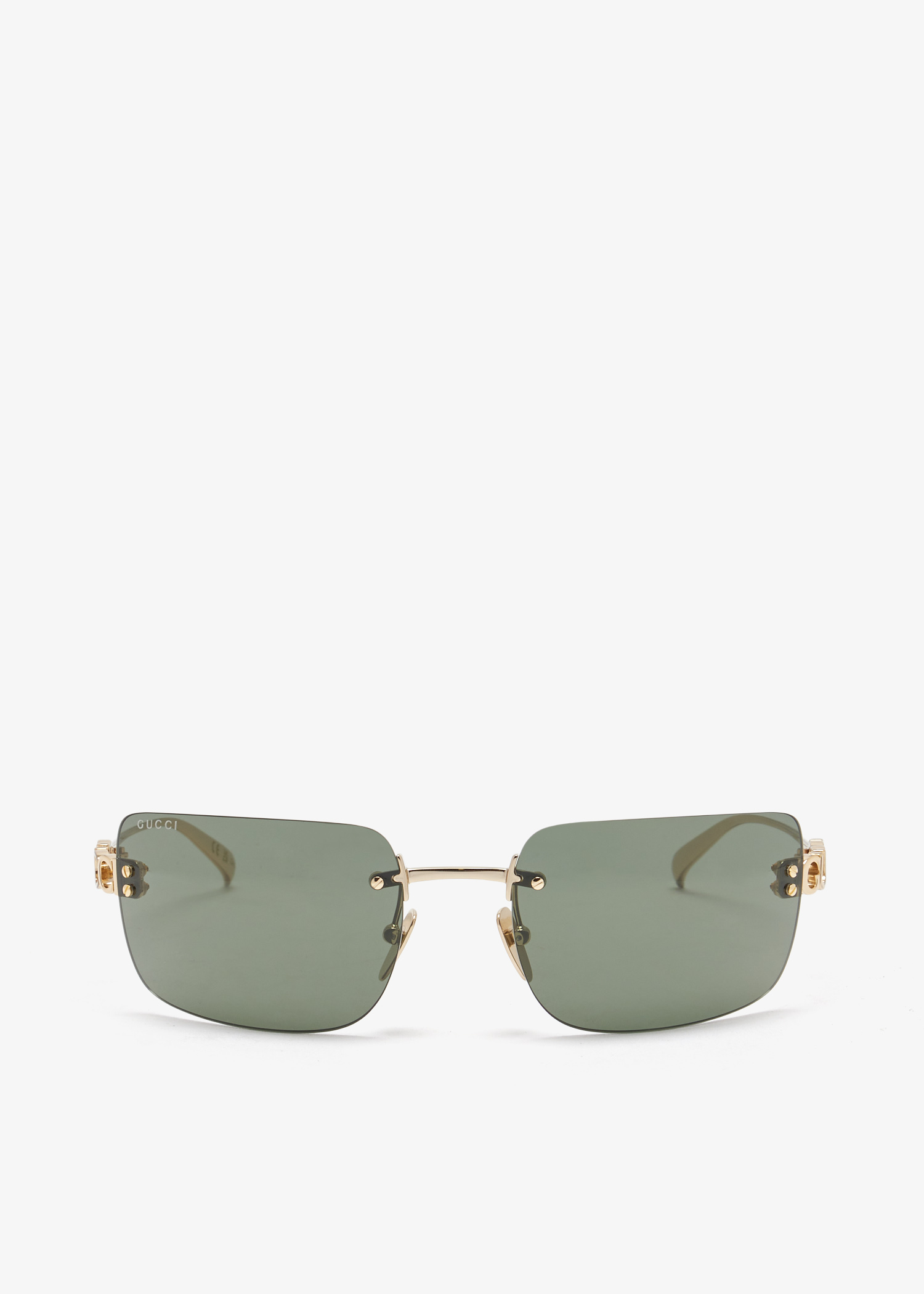 

Square frame sunglasses, Gold