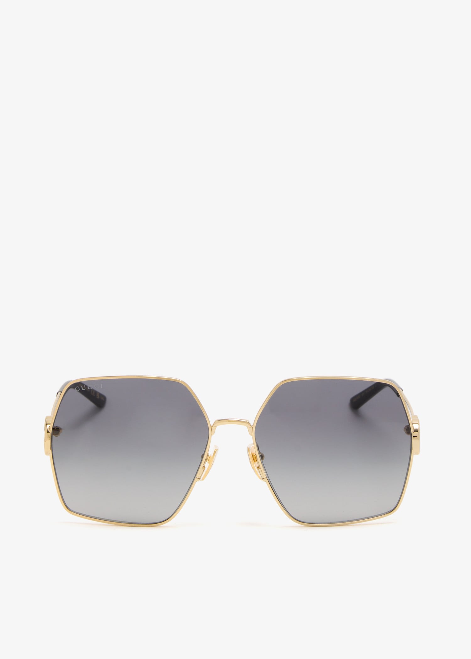 

Oval frame sunglasses, Gold