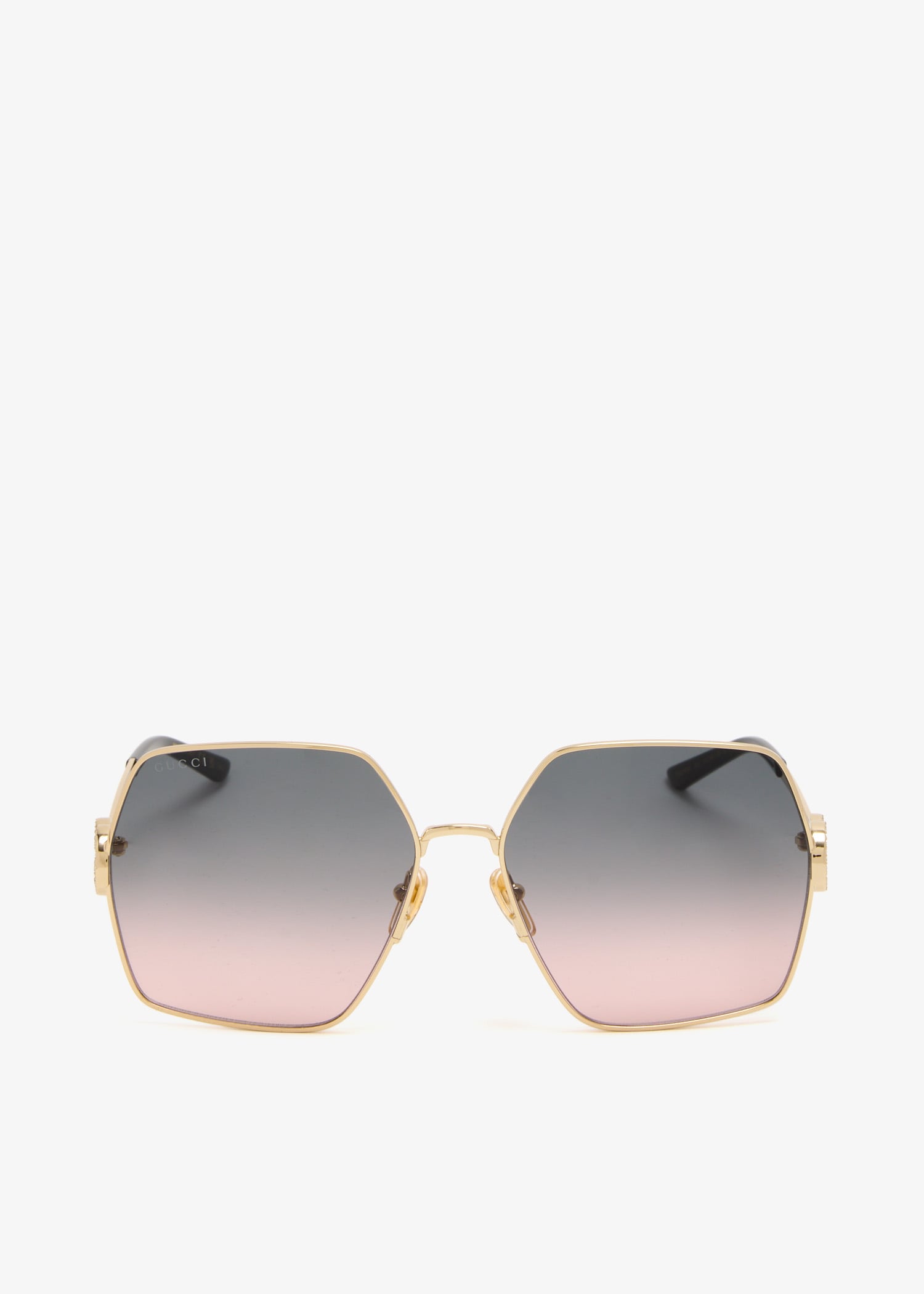 

Oval frame sunglasses, Gold