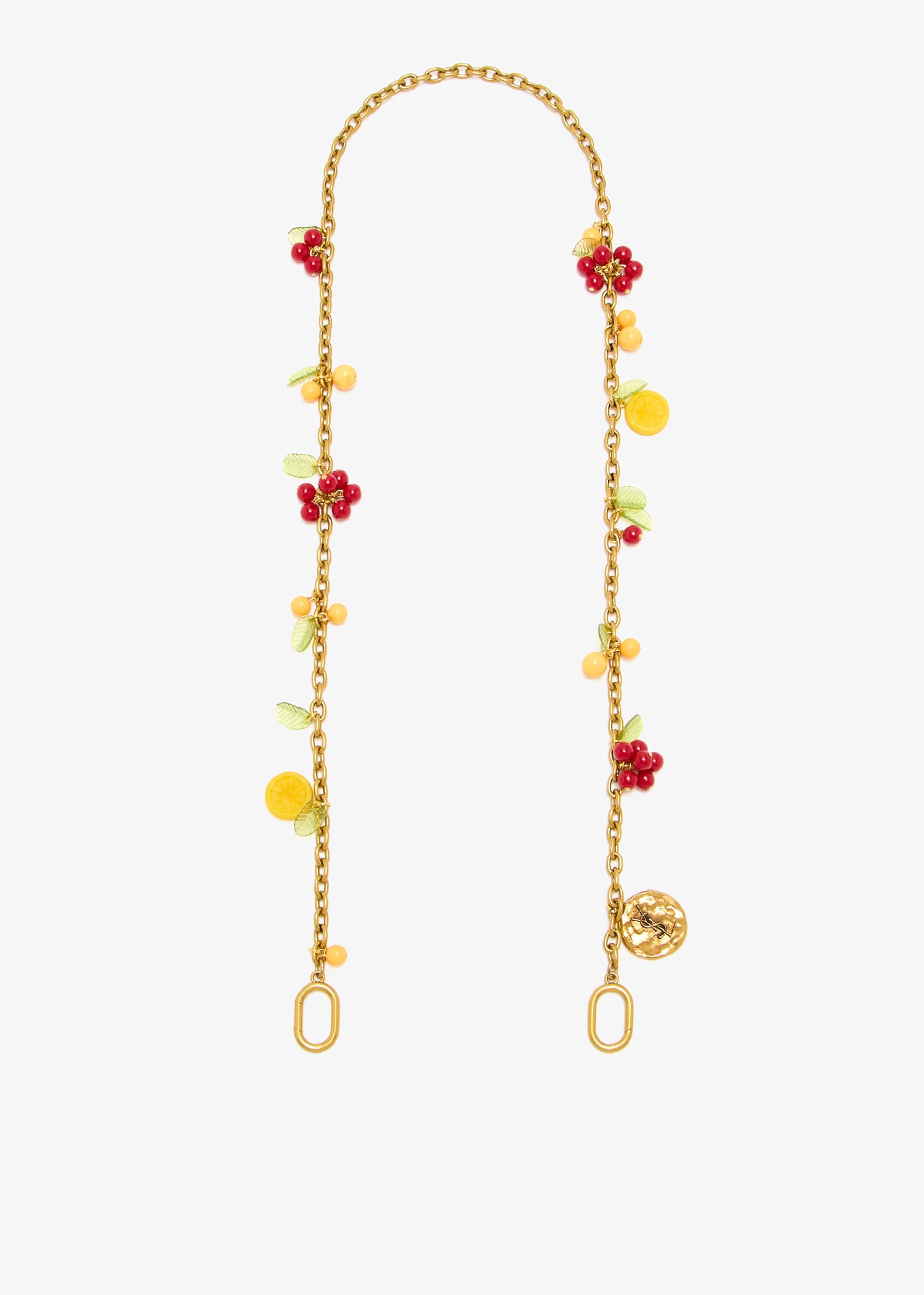 

Cherry chain bag charm, Gold