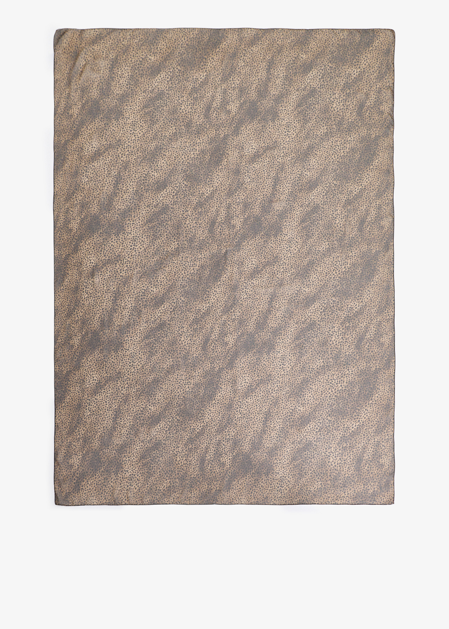 

Leopard pattern silk stole, Brown