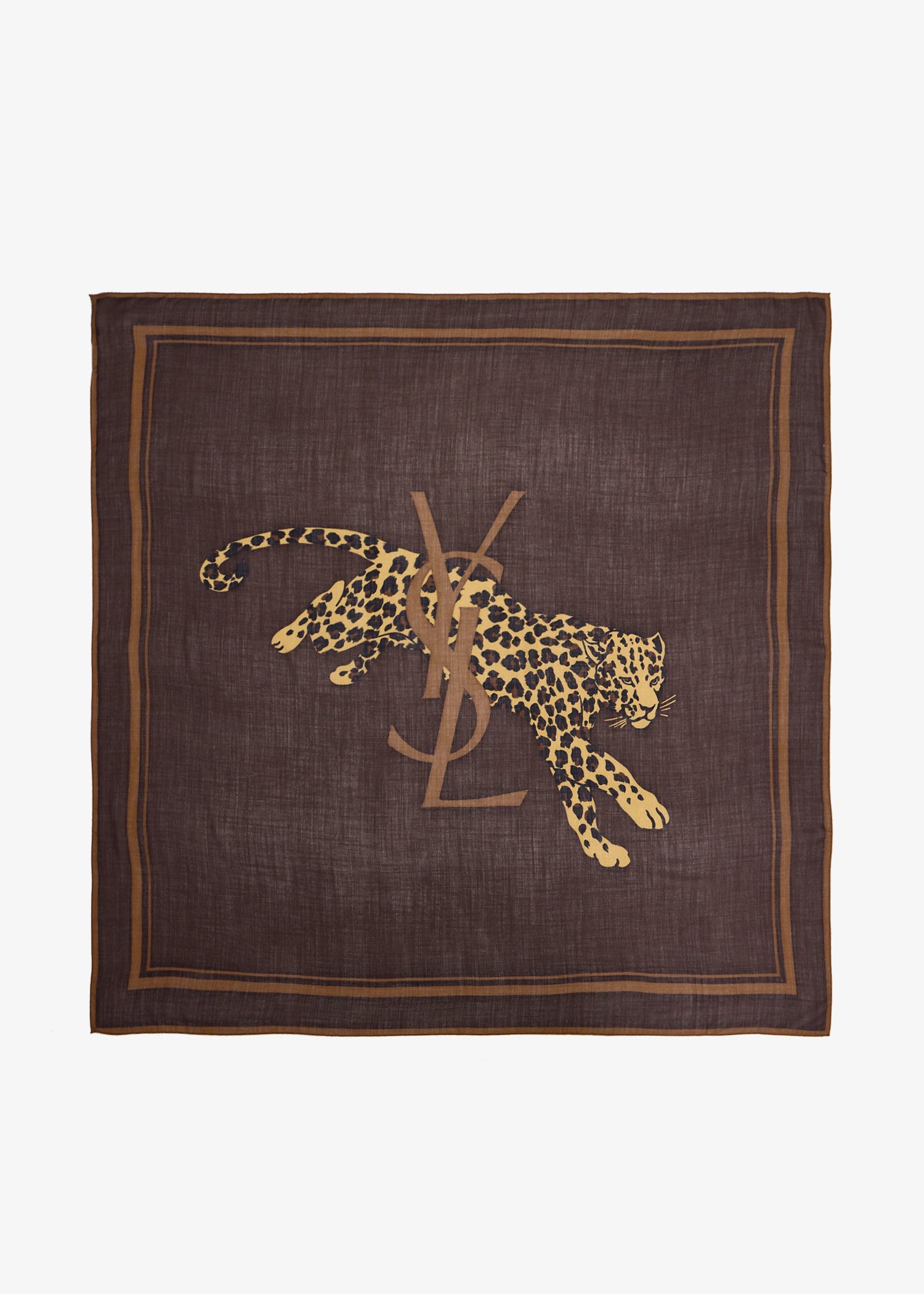 

Cassandre square scarf, Brown