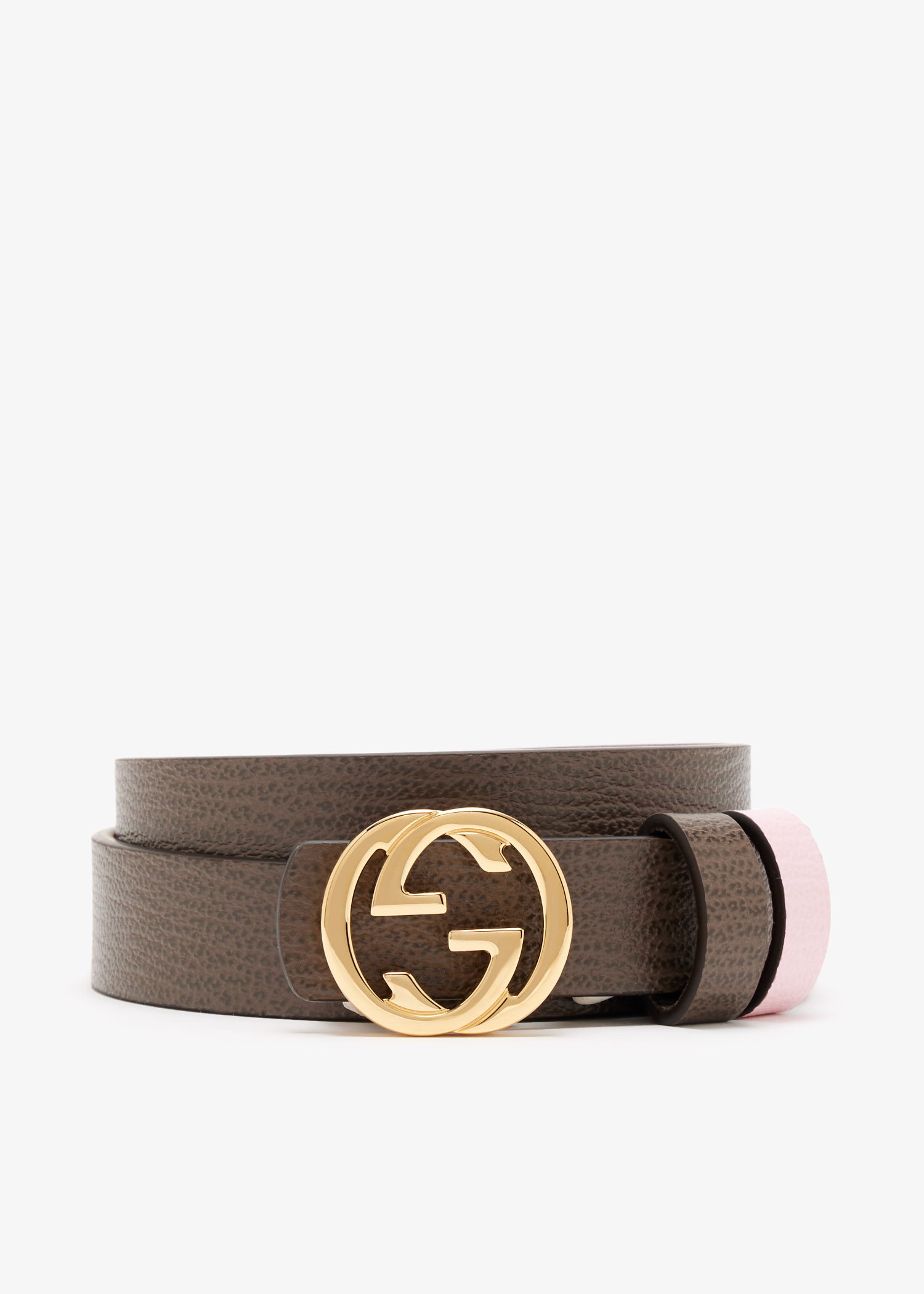 

Reversible thin belt, Taupe