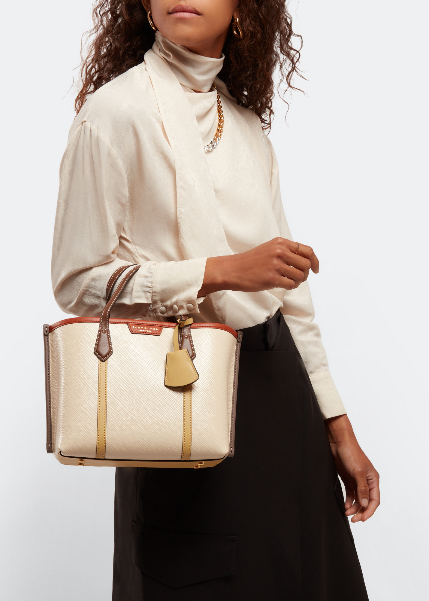 

Perry small tote bag, Beige