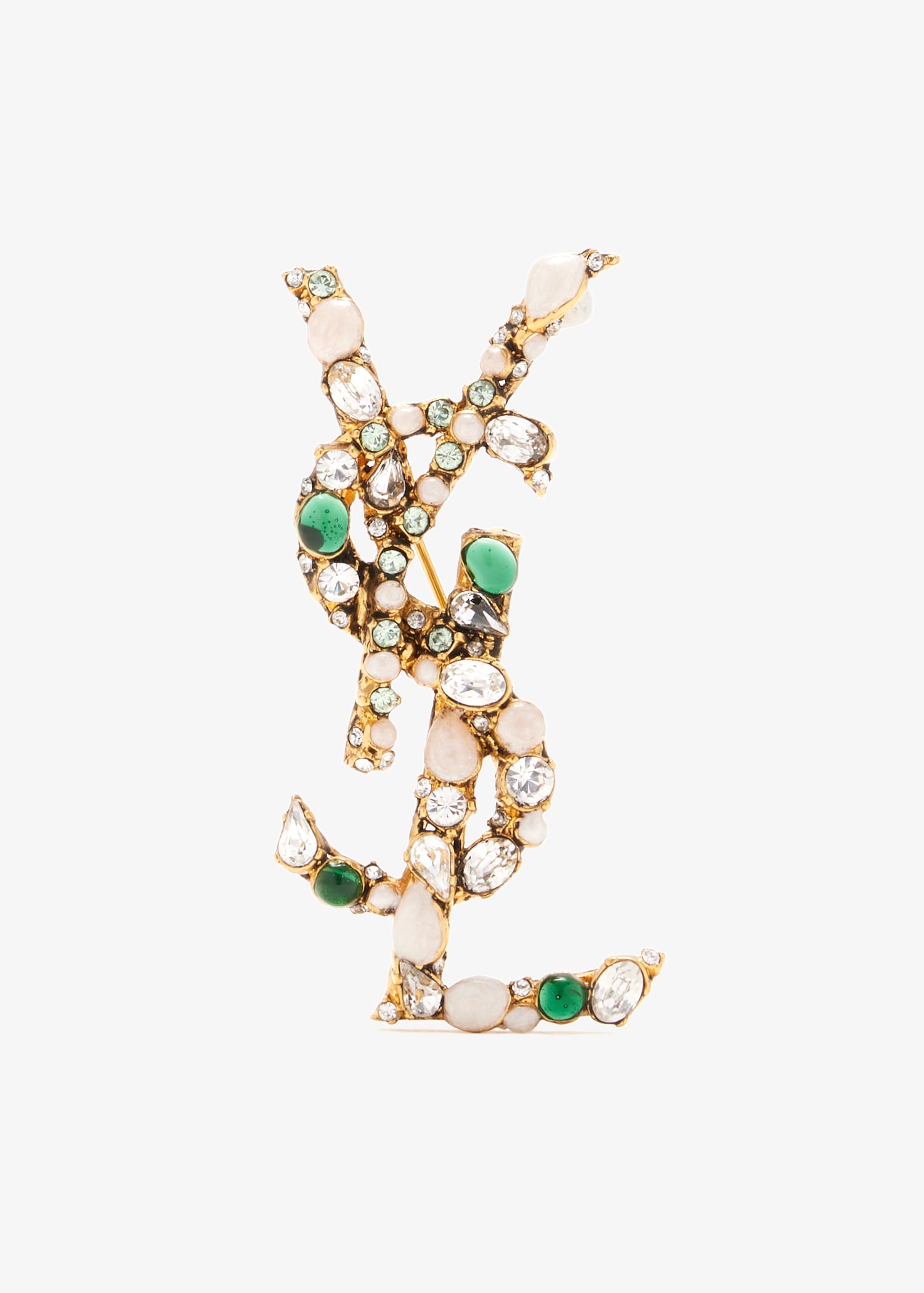 

Cassandre crystal brooch, Gold