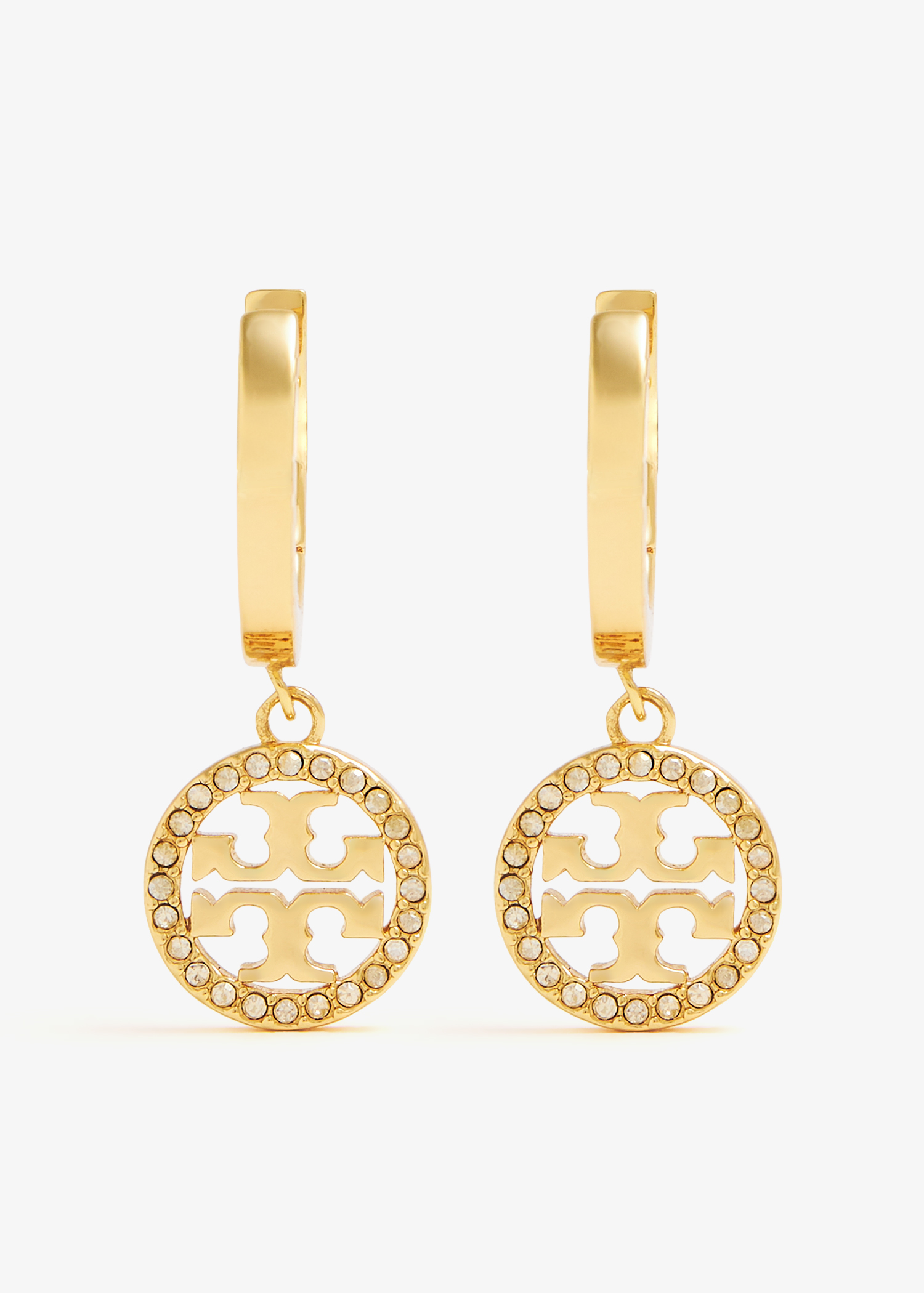 

Miller Pave hoop earrings, Gold