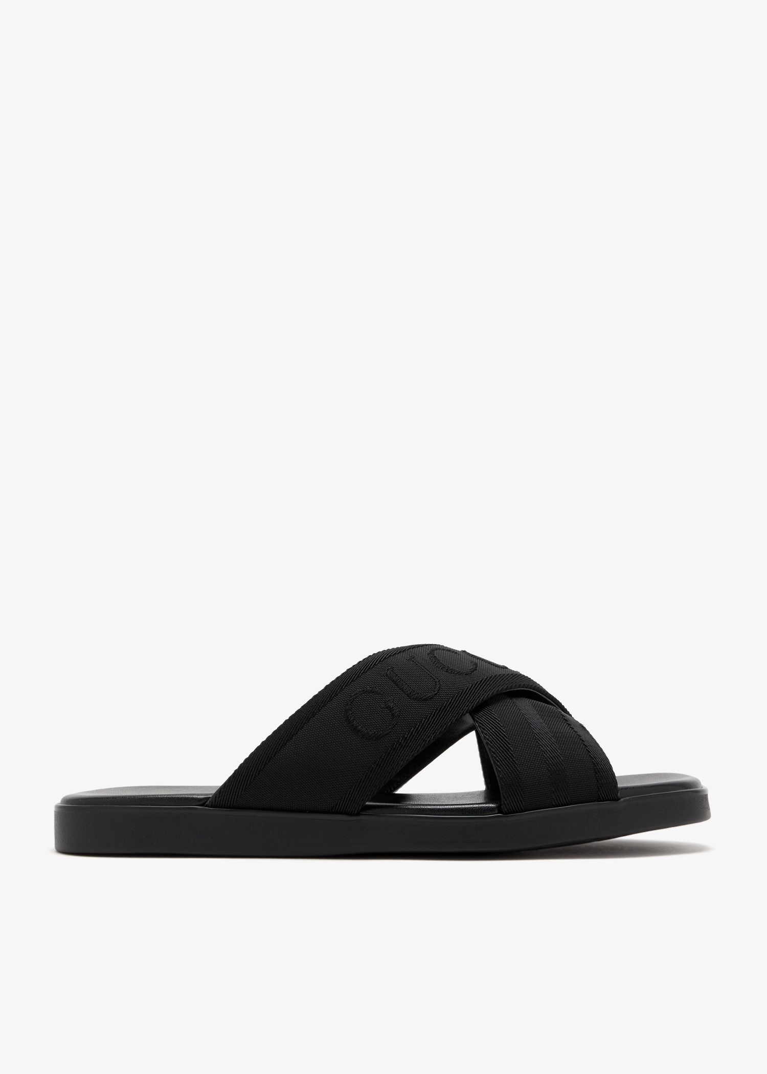 

Logo sandals, Black