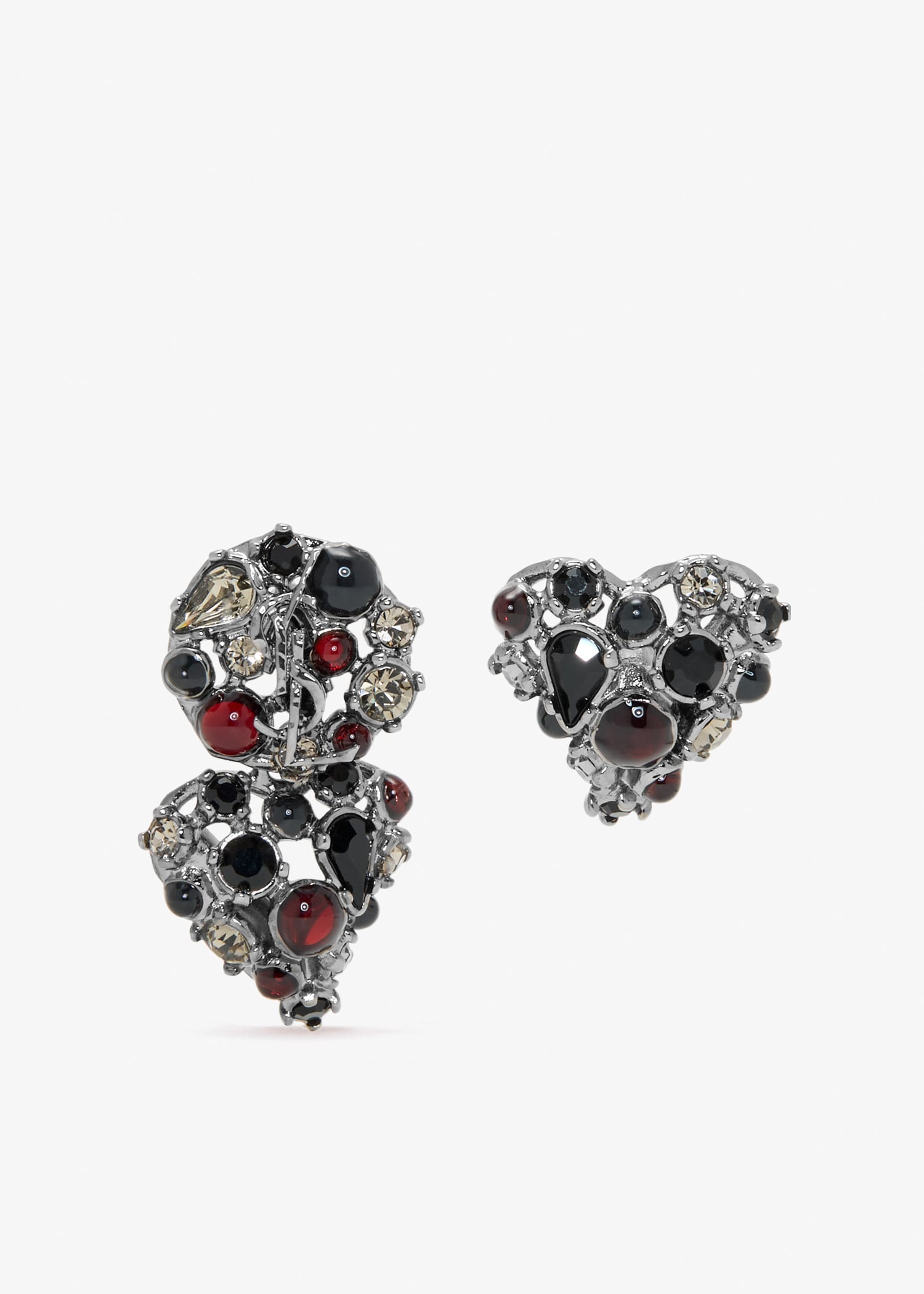 

Cassandre Crystal Heart earrings, Silver
